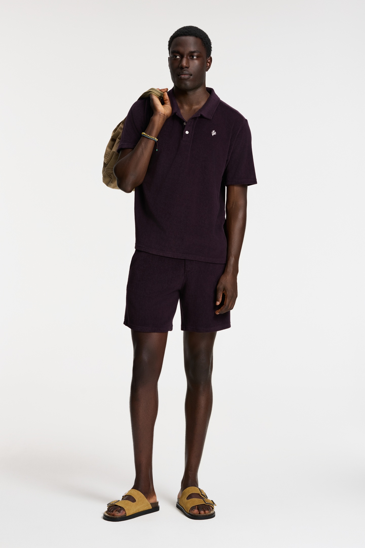 NICO TOWELING POLO SOLID PURPLE ROCK 2
