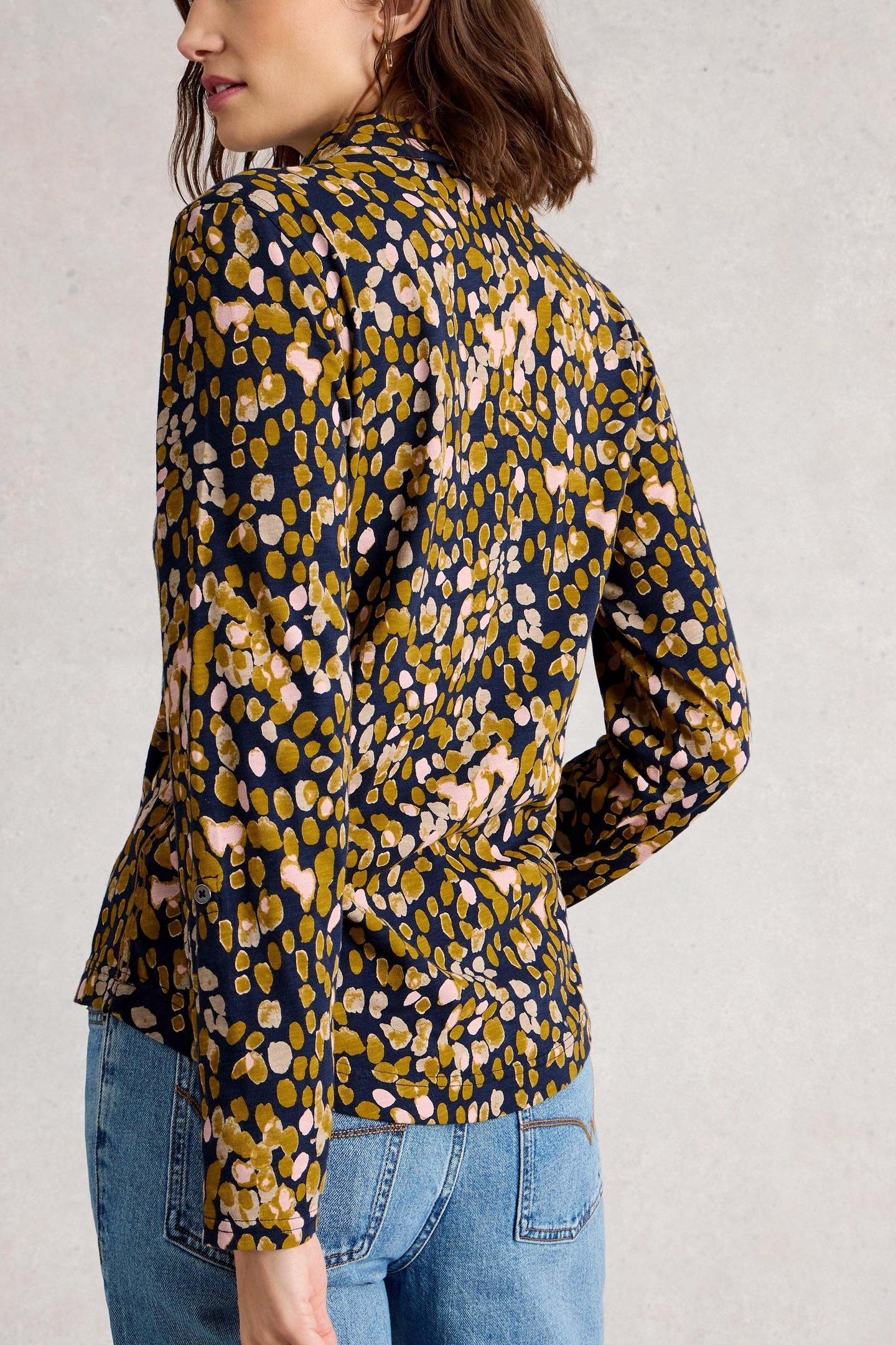 ANNIE JERSEY SHIRT CHARTREUSE PRINT 2