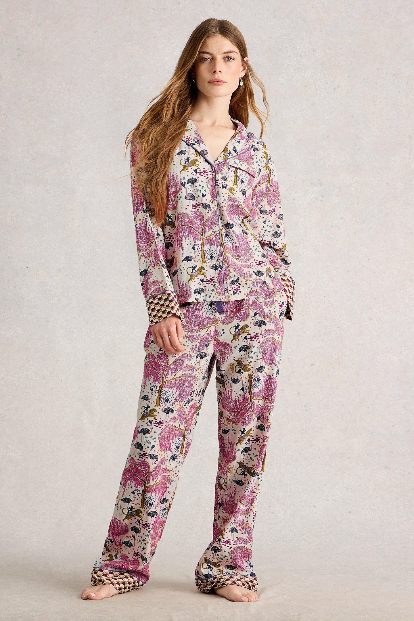 NINA ORGANIC PJ BOTTOM NATURAL PRINT 1