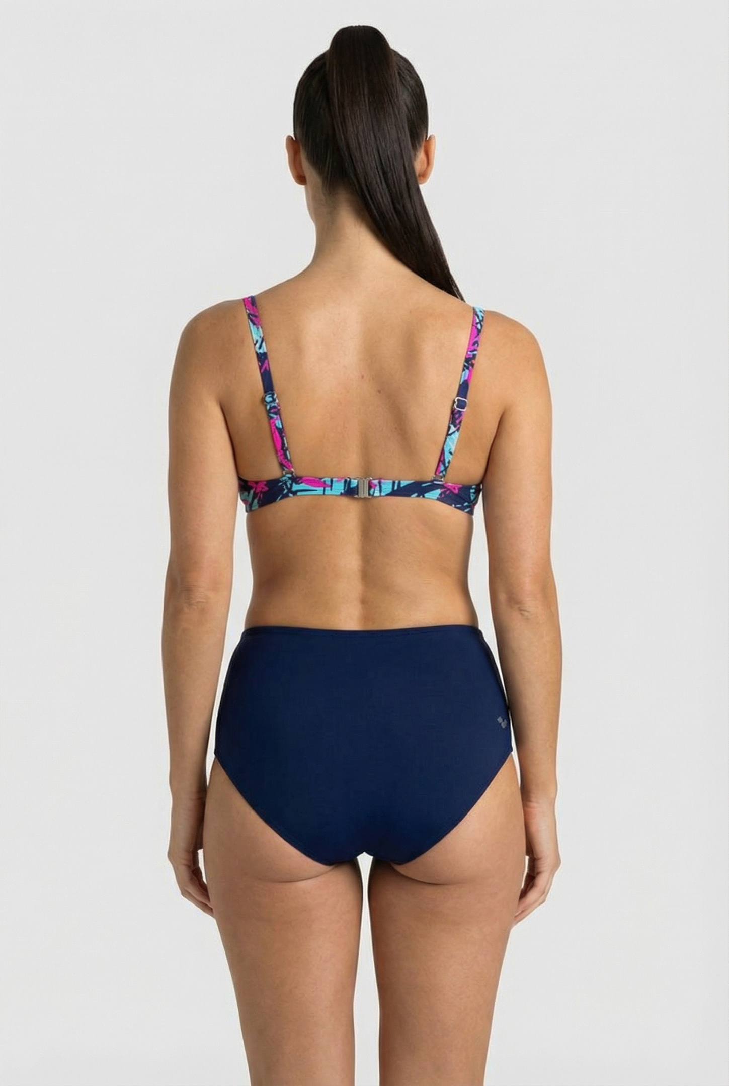 WOMEN'S BODYLIFT SWIMSUIT FRANCY TWO PI NAVY-FREAK ROSE MULT 2