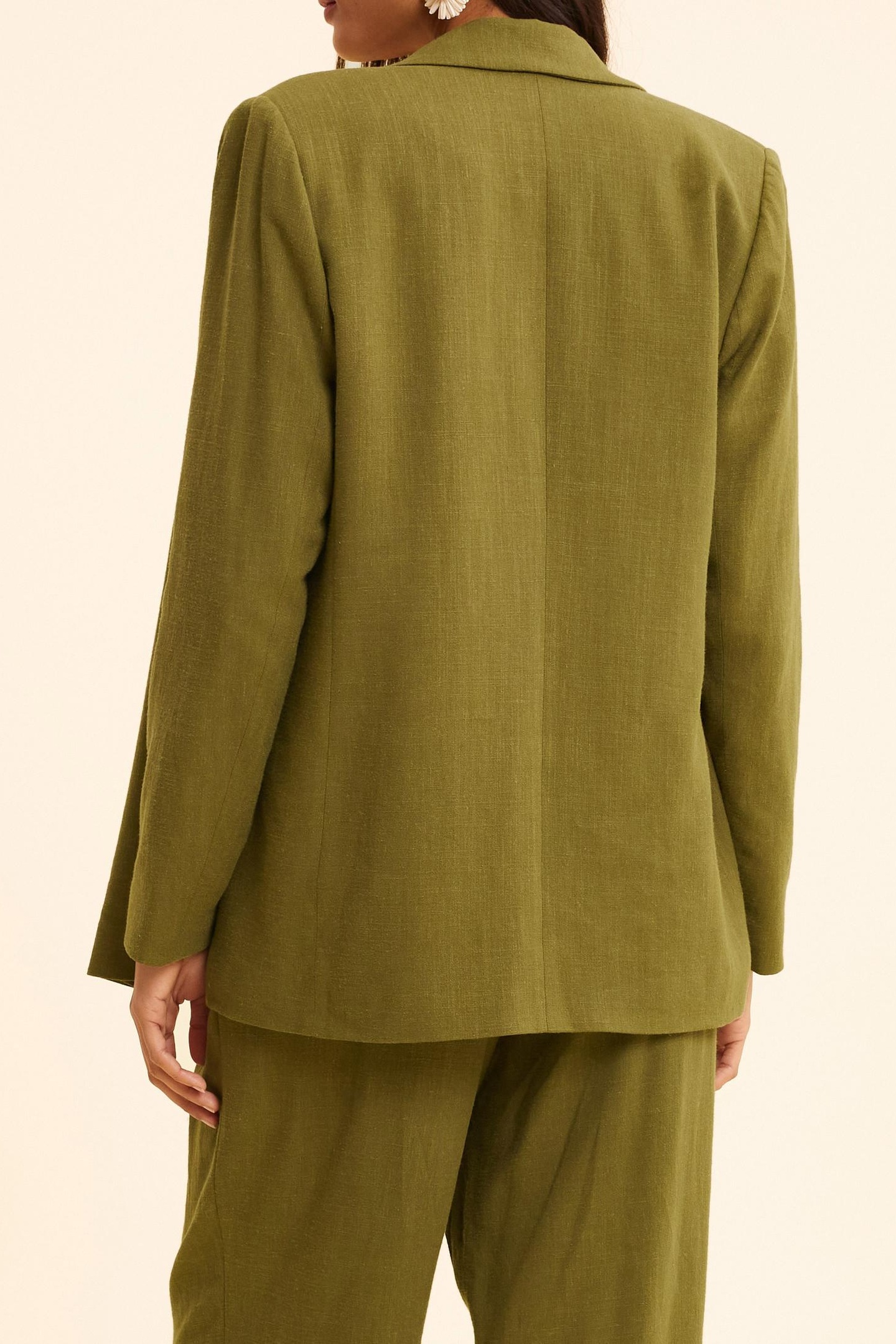 KHAKI LINEN BLEND SUIT JACKET KHAKI 4