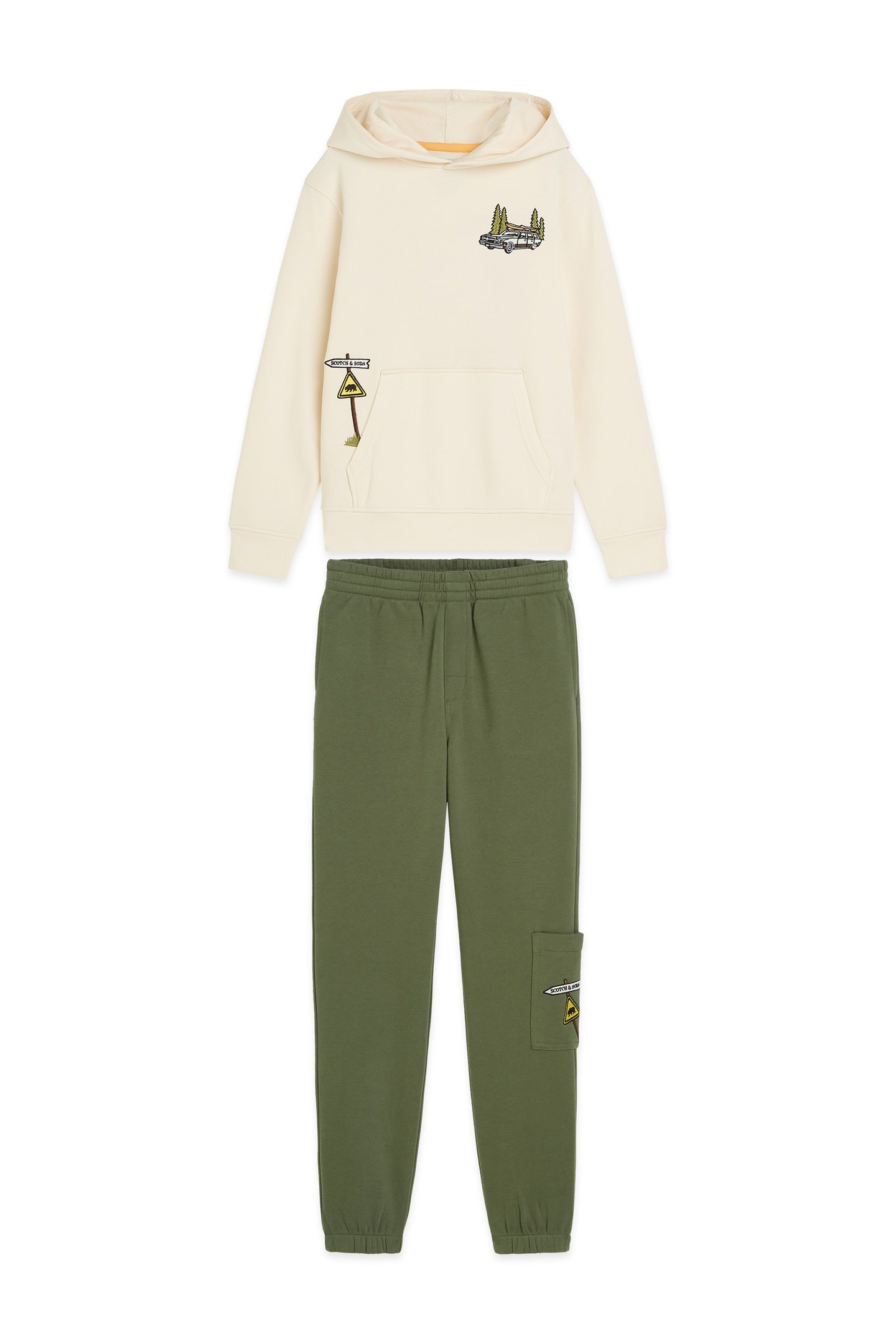 BOYS HOODIE & JOGGER SET NATURAL 1