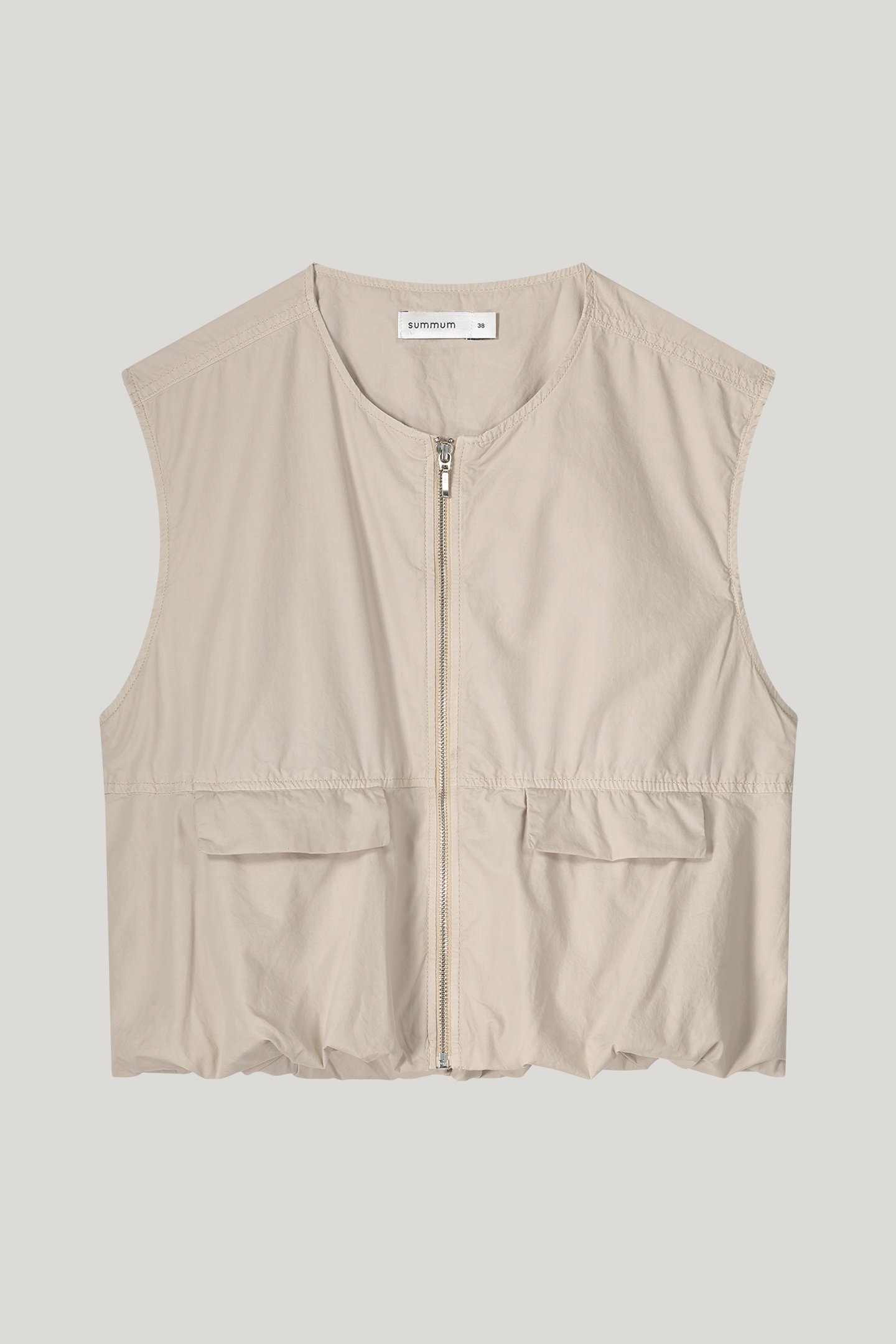 GILET SUMMER PLAIN WEAVE PEBBLE BEIGE 4