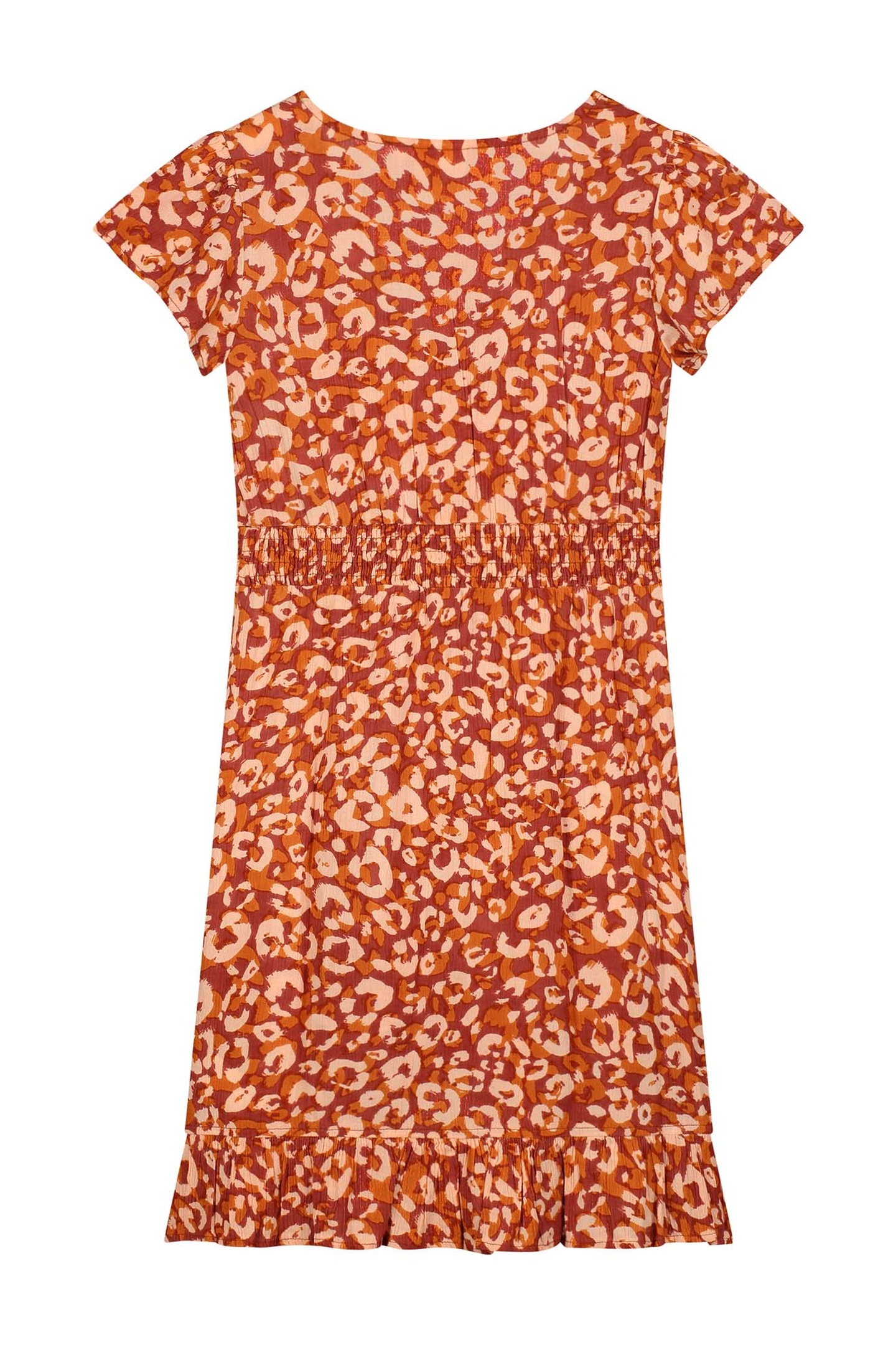 GIRLS SANTA CRUZ DRESS LUSH LEOPARD FROZEN CHOCO BROWN 2