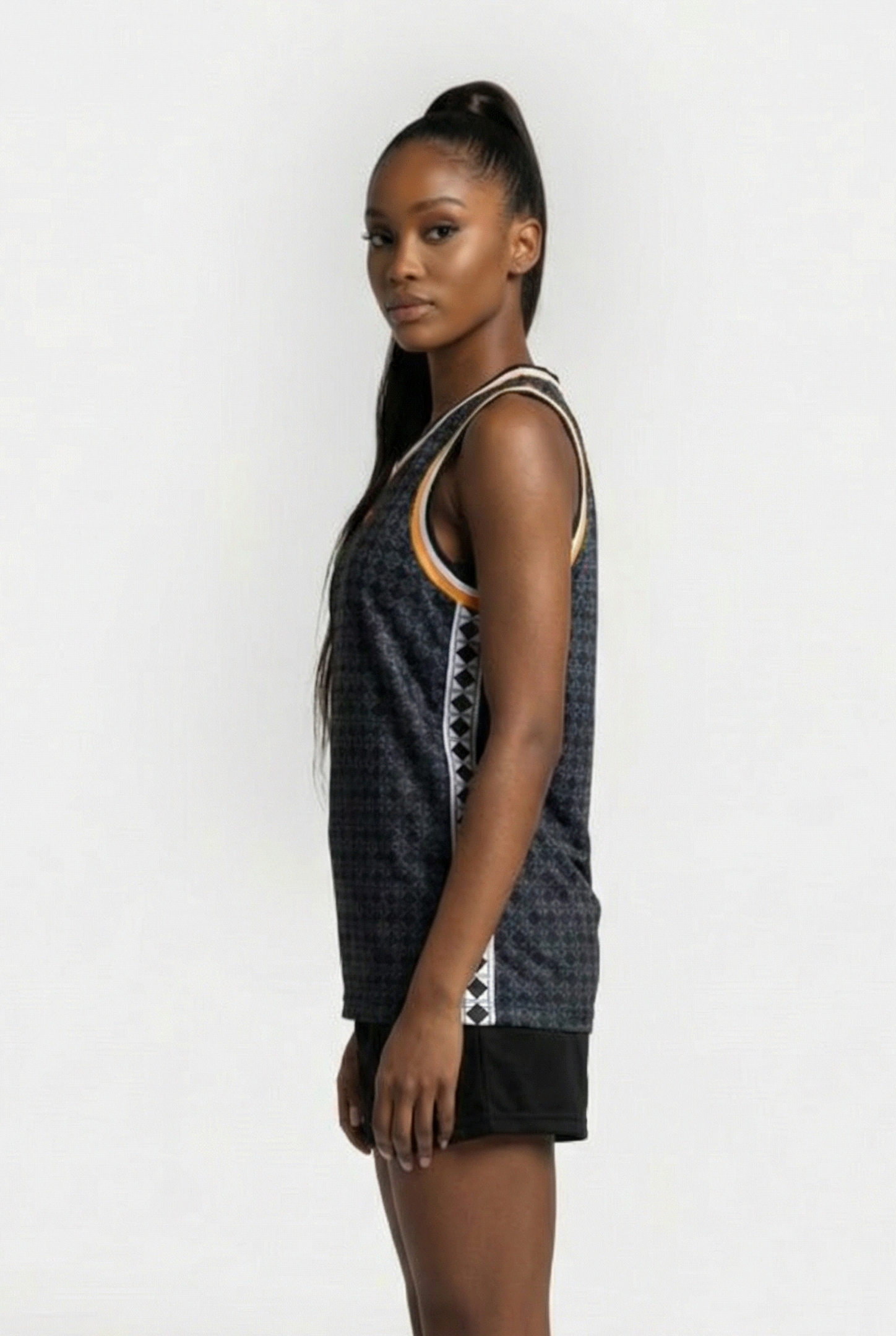 UNISEX ARENA 50TH TANK TOP MESH REVERSIBLE BLACK MULTI 5