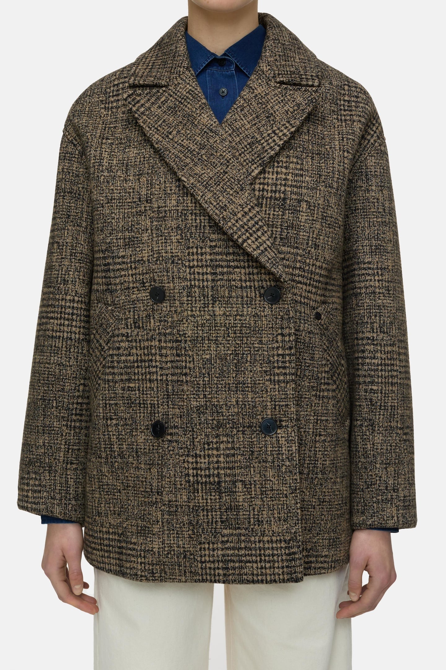 DOUBLE BREASTED COAT BISCOTTI BROWN 1