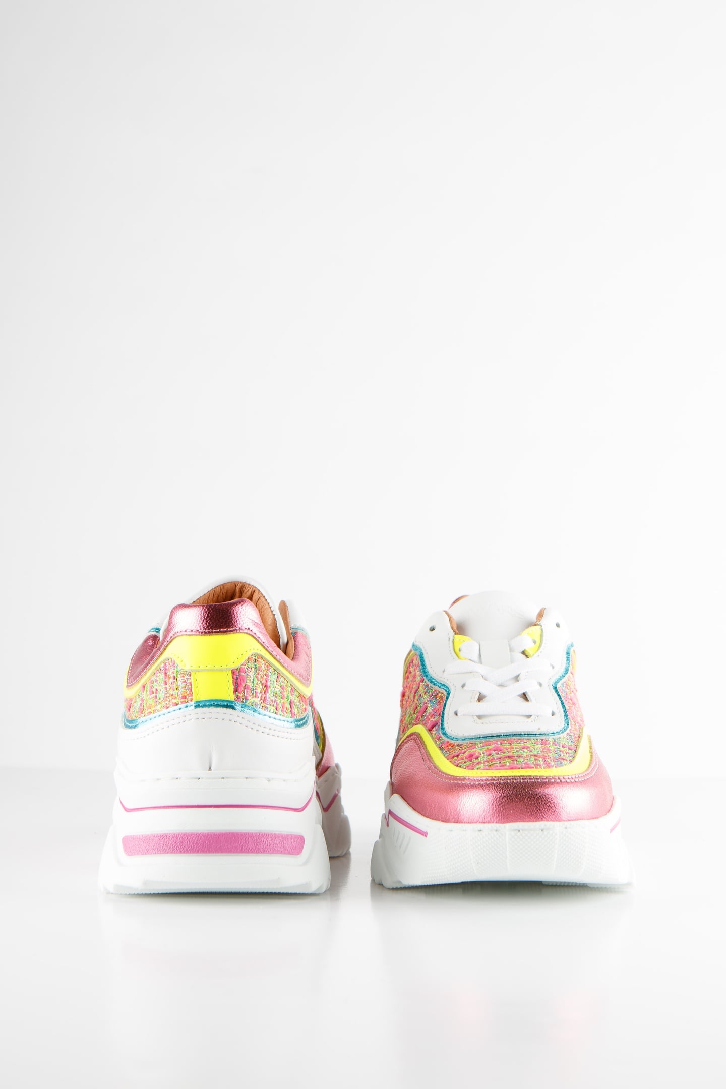 MOON TWEED SNEAKER PINK / YELLOW 2