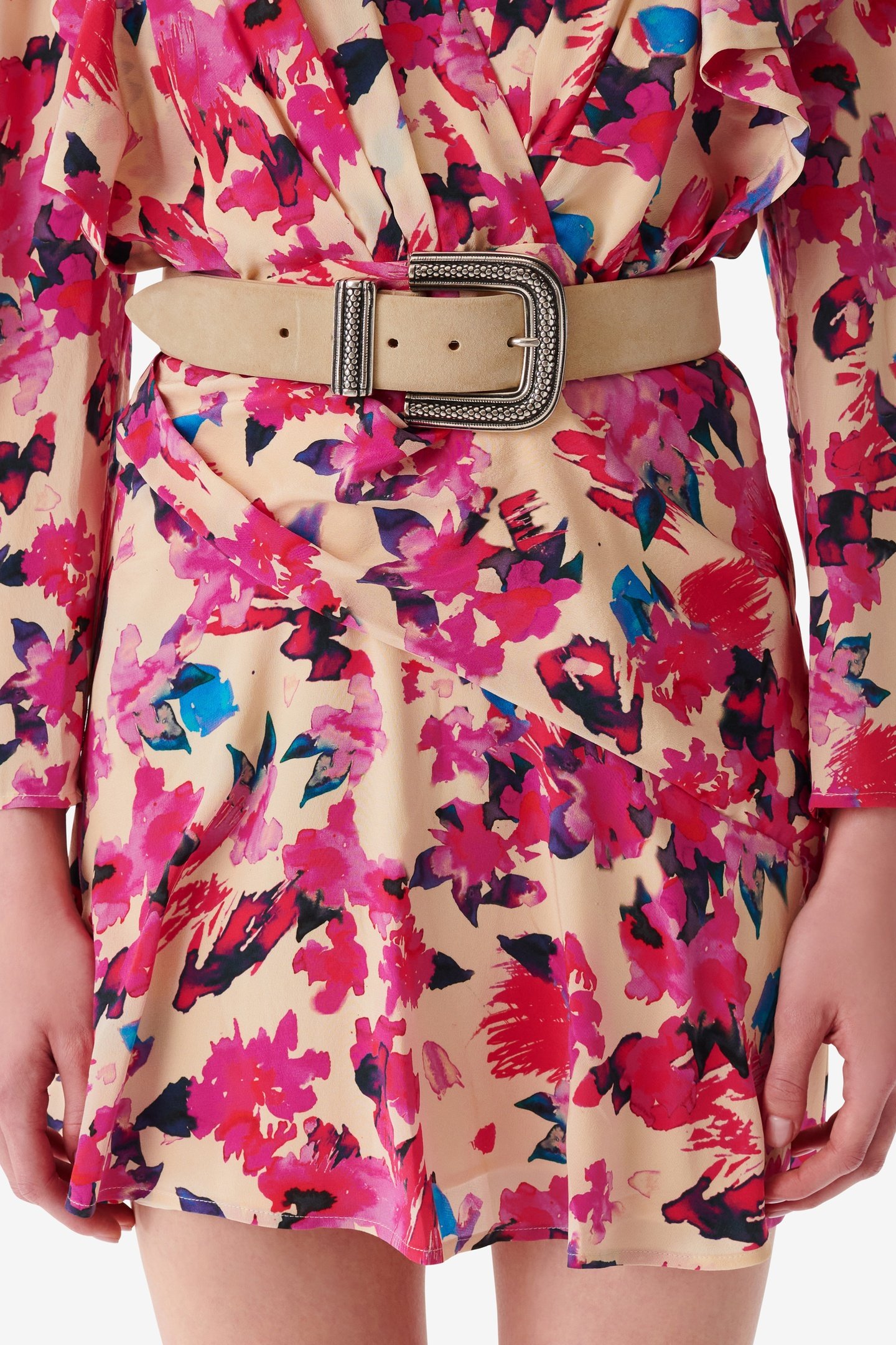 OVIA SUEDE MEDIUM BELT BEIGE 4