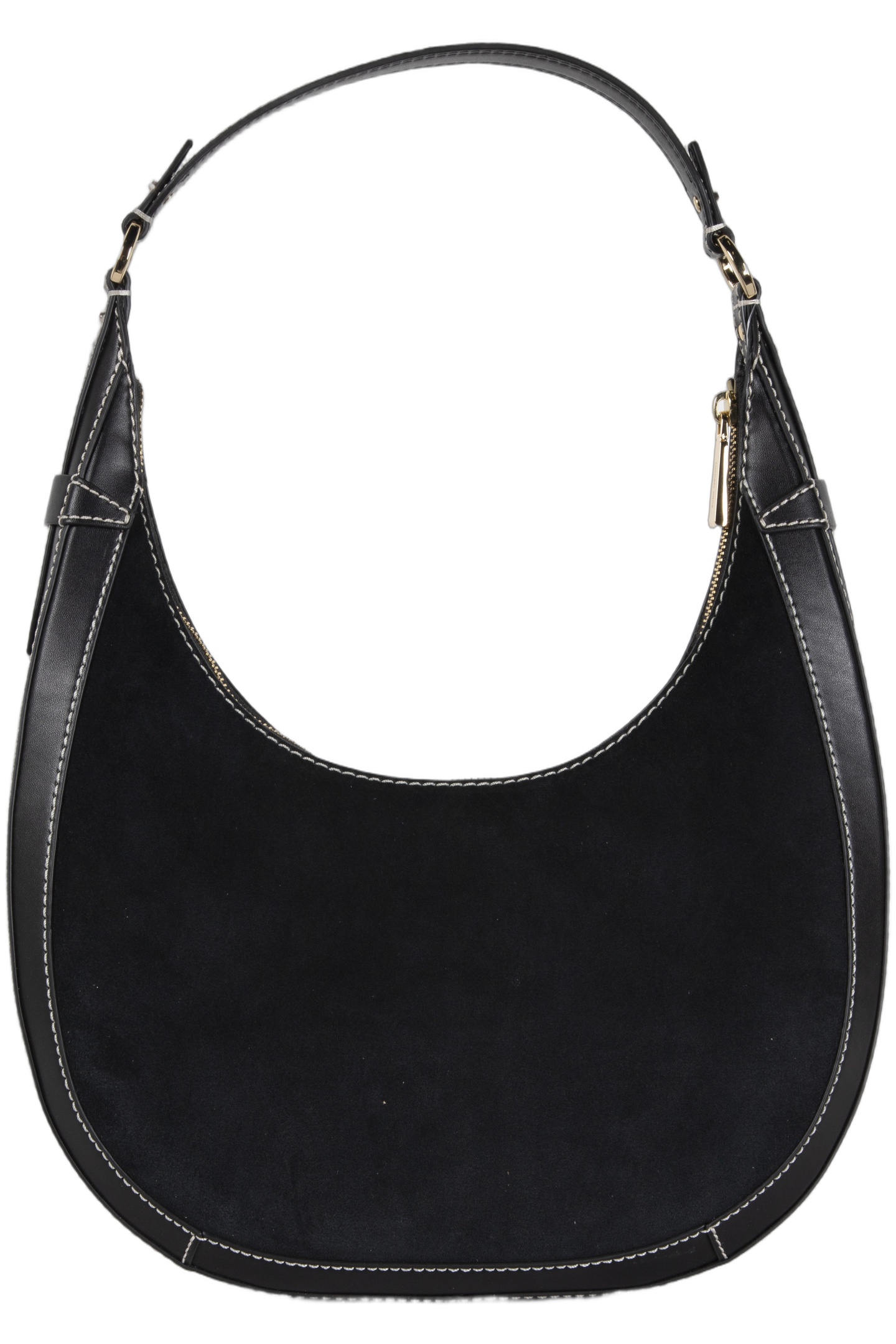 LARGE CRESCENT HOBO SHOULDER BAG BLACK 4