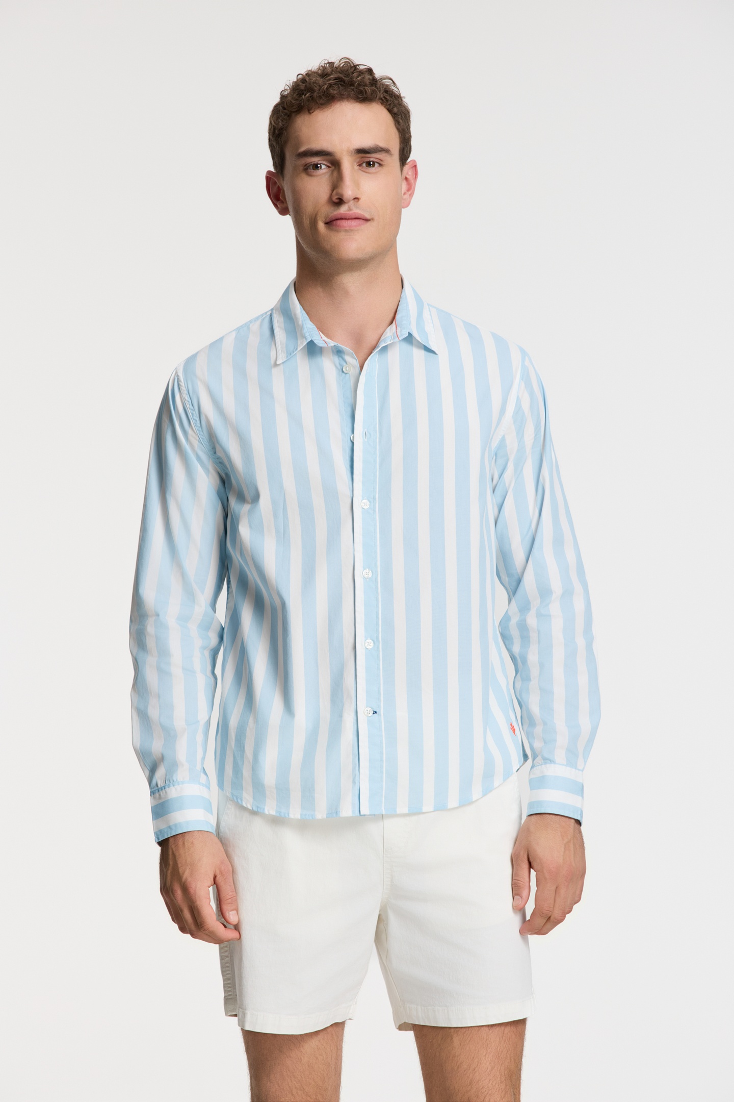 RICK LONG SLEEVE SHIRT BLOCK STRIPE BLUE CLOUD BLOCK STRIPES 1