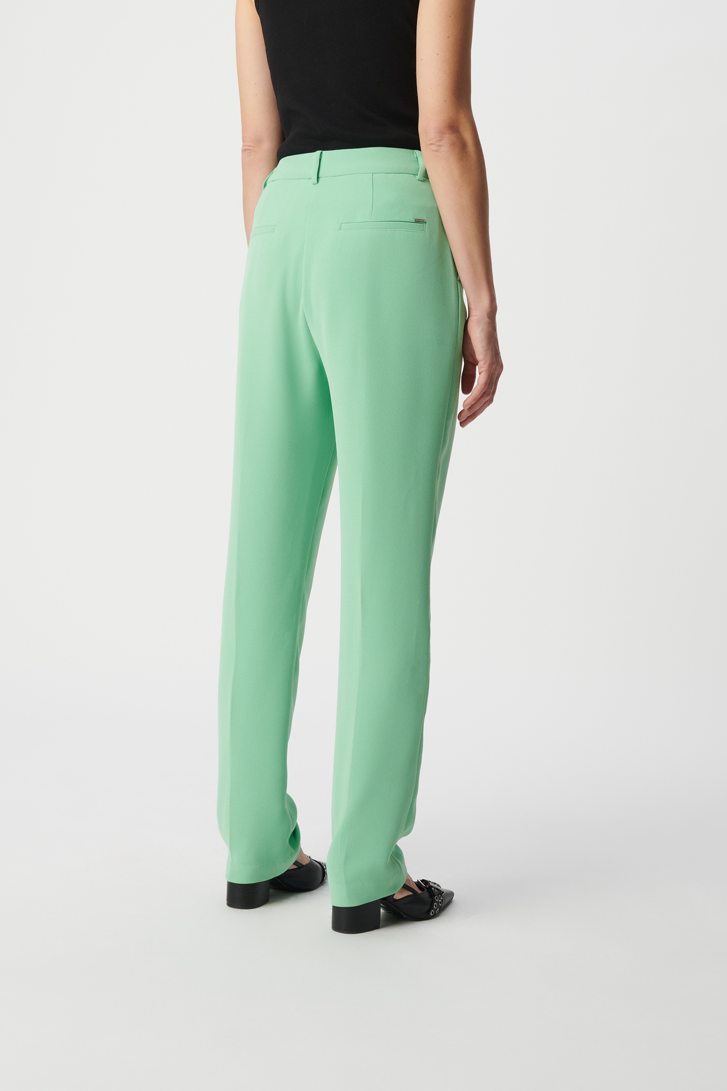 GREEN RECYCLED POLYESTER SUIT PANTS 2