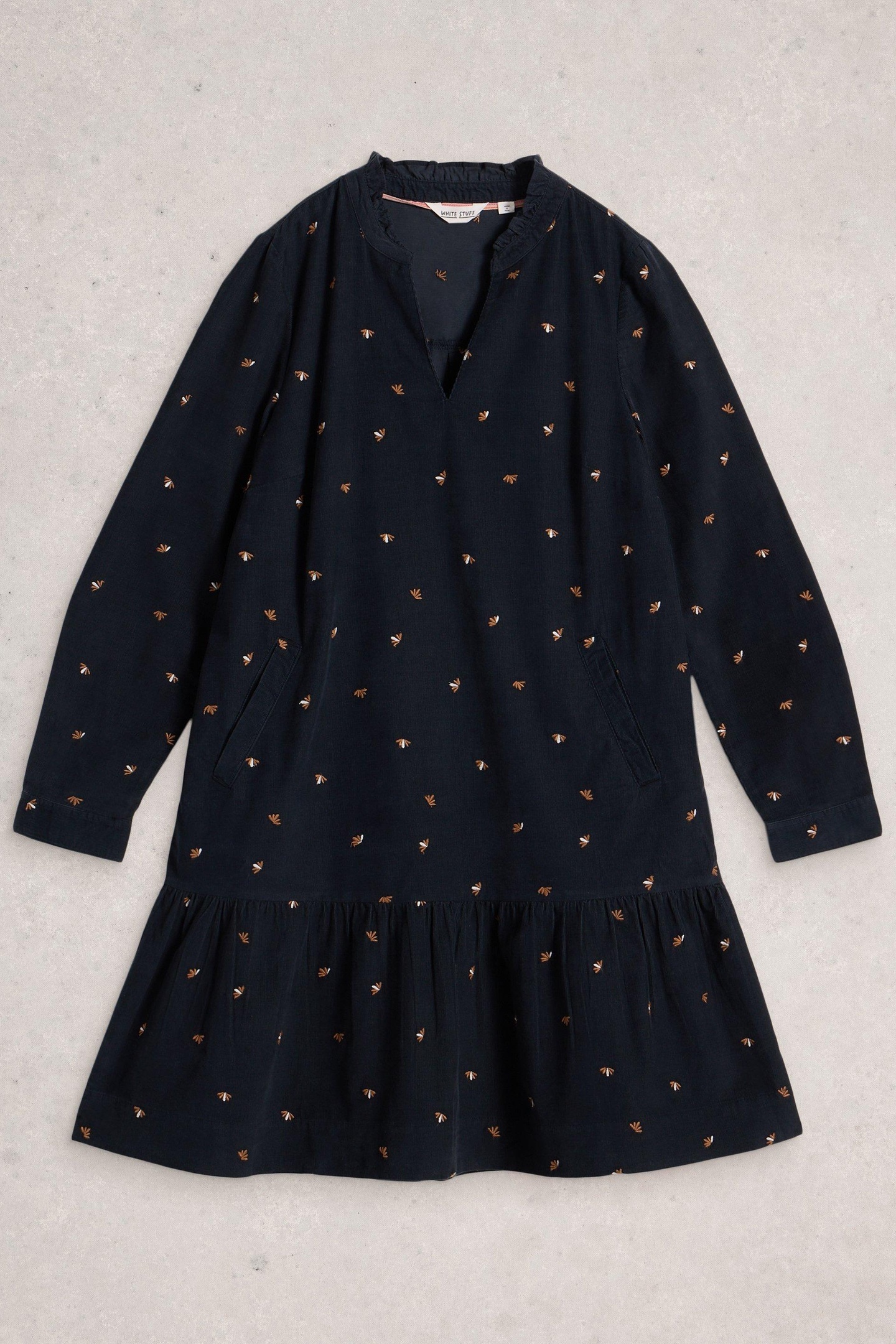 DARIA CORD EMBROIDERED DRESS BLACK MULTI 4