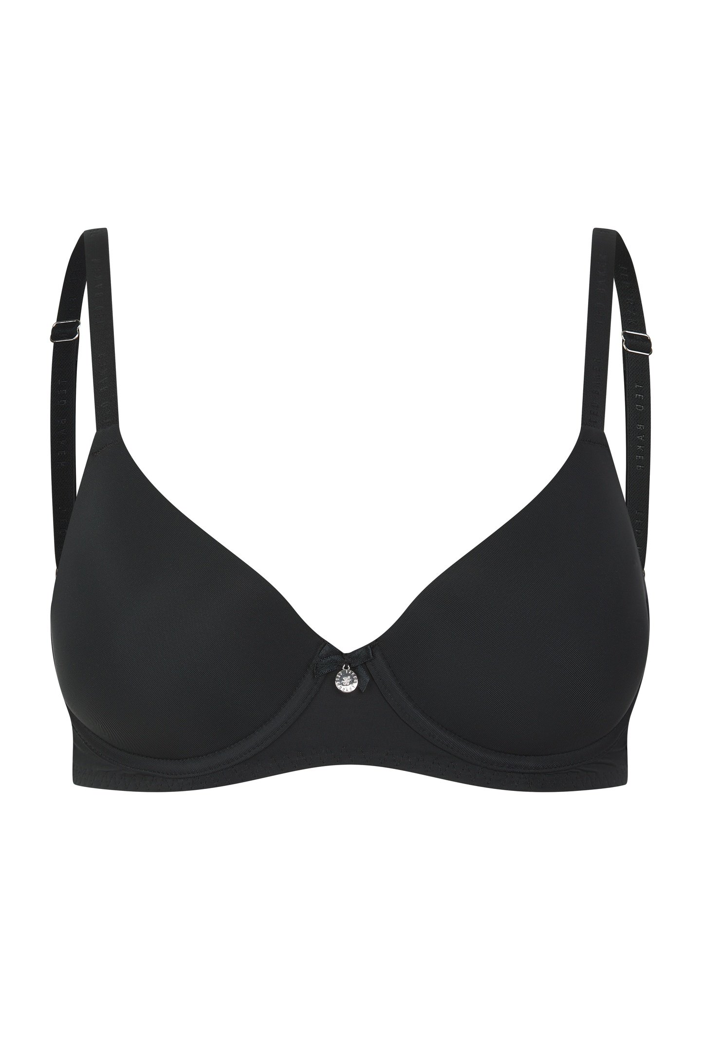 MARYAM 2 PK SOLID COLOR T-SHIRT BRAS JET BLACK/IRISH CREAM 2