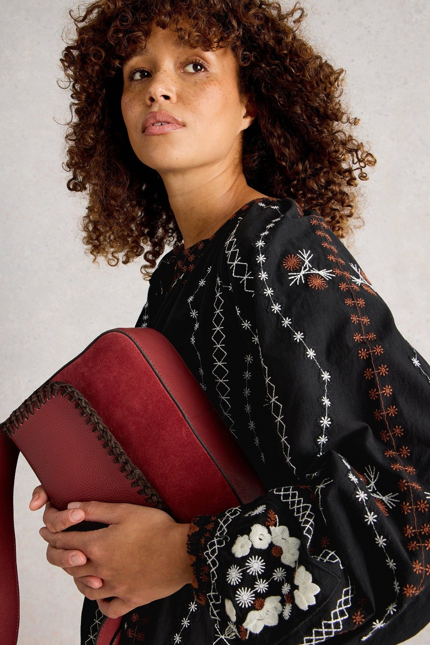 AURORA EMBROIDERED DRESS BLACK MULTI 5