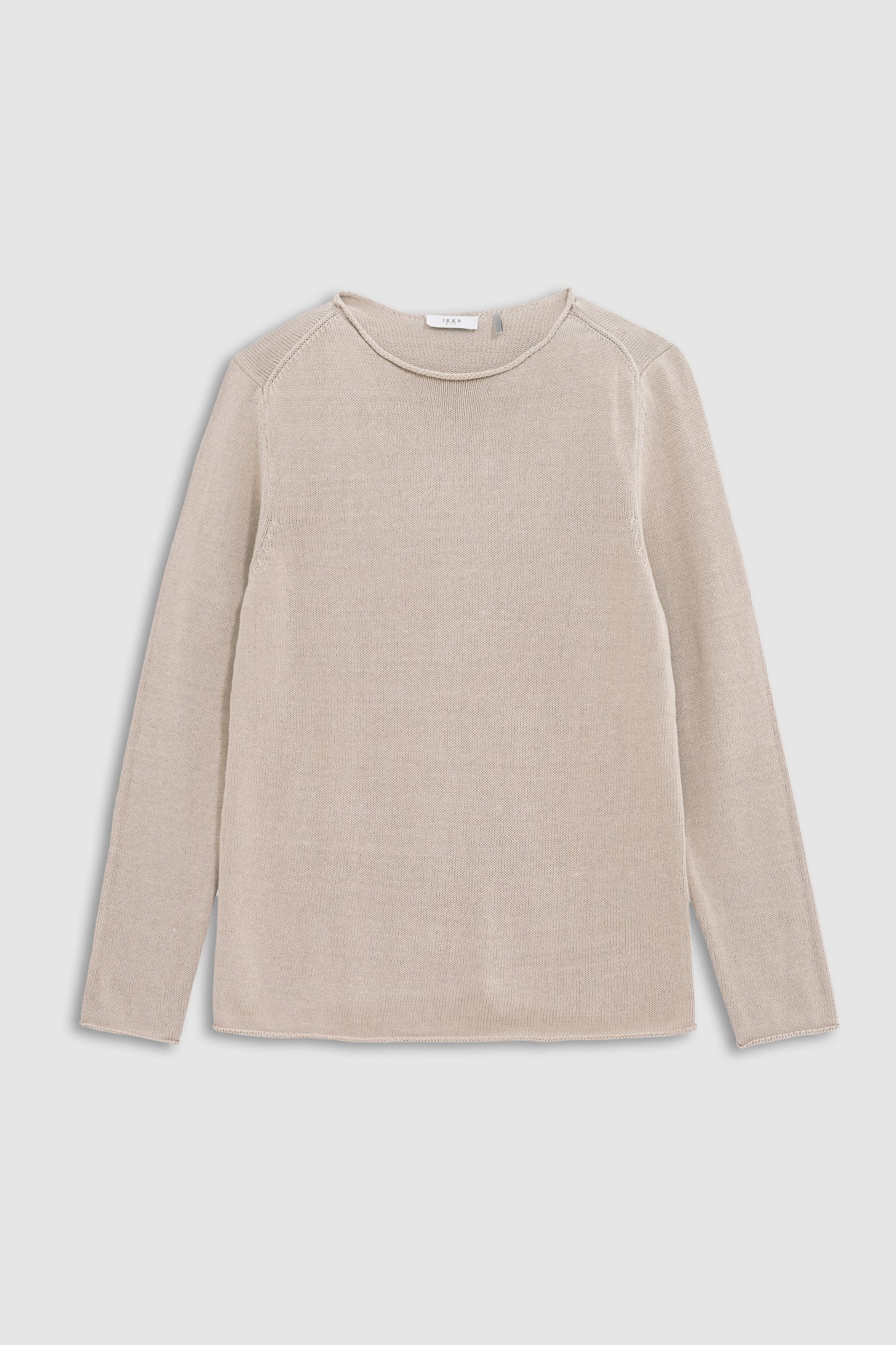 FLAX KNIT SWEATER WITH ROLLED EDGES 4