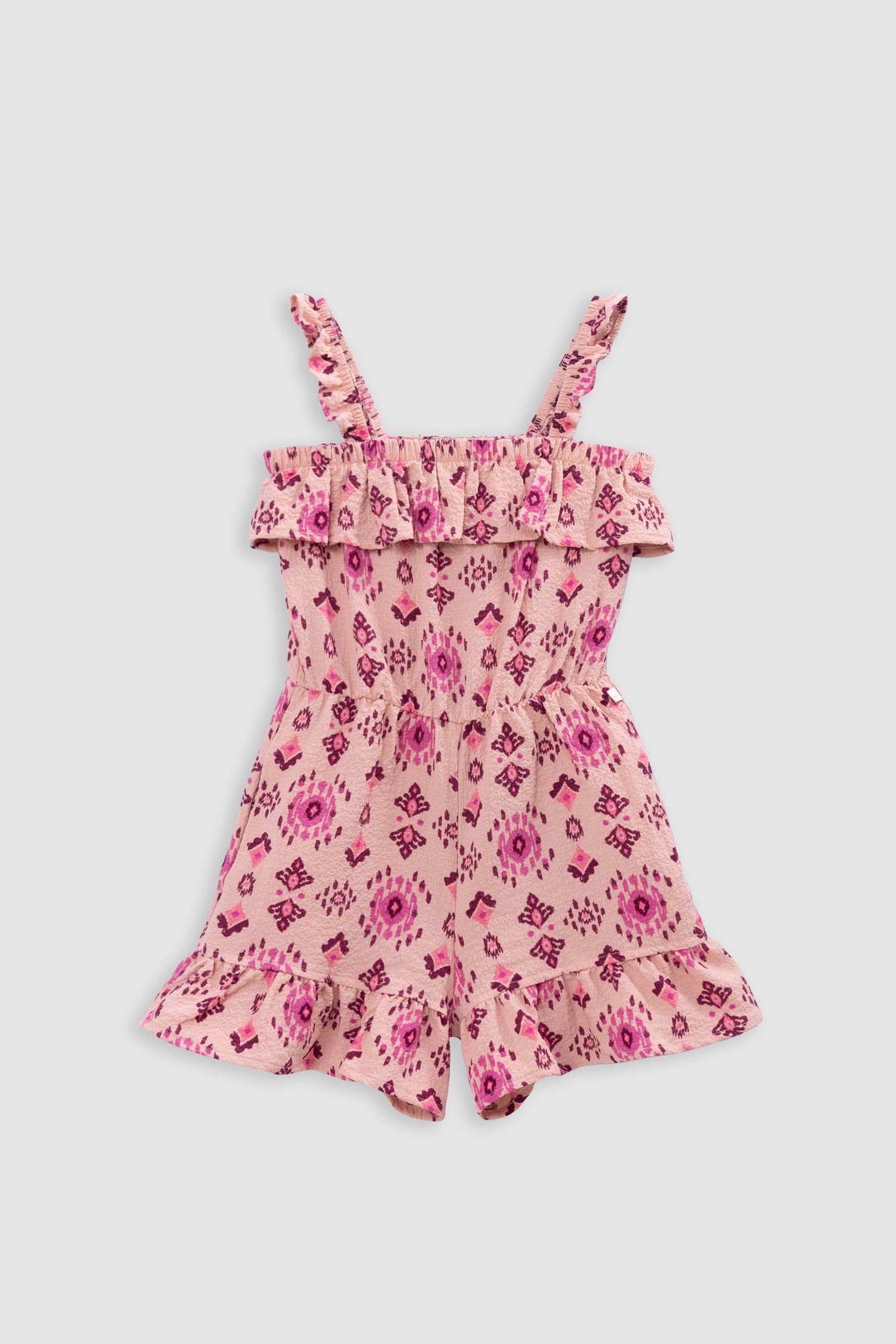 PINK MAXI ETHNIC PRINT JUMPSUIT 1