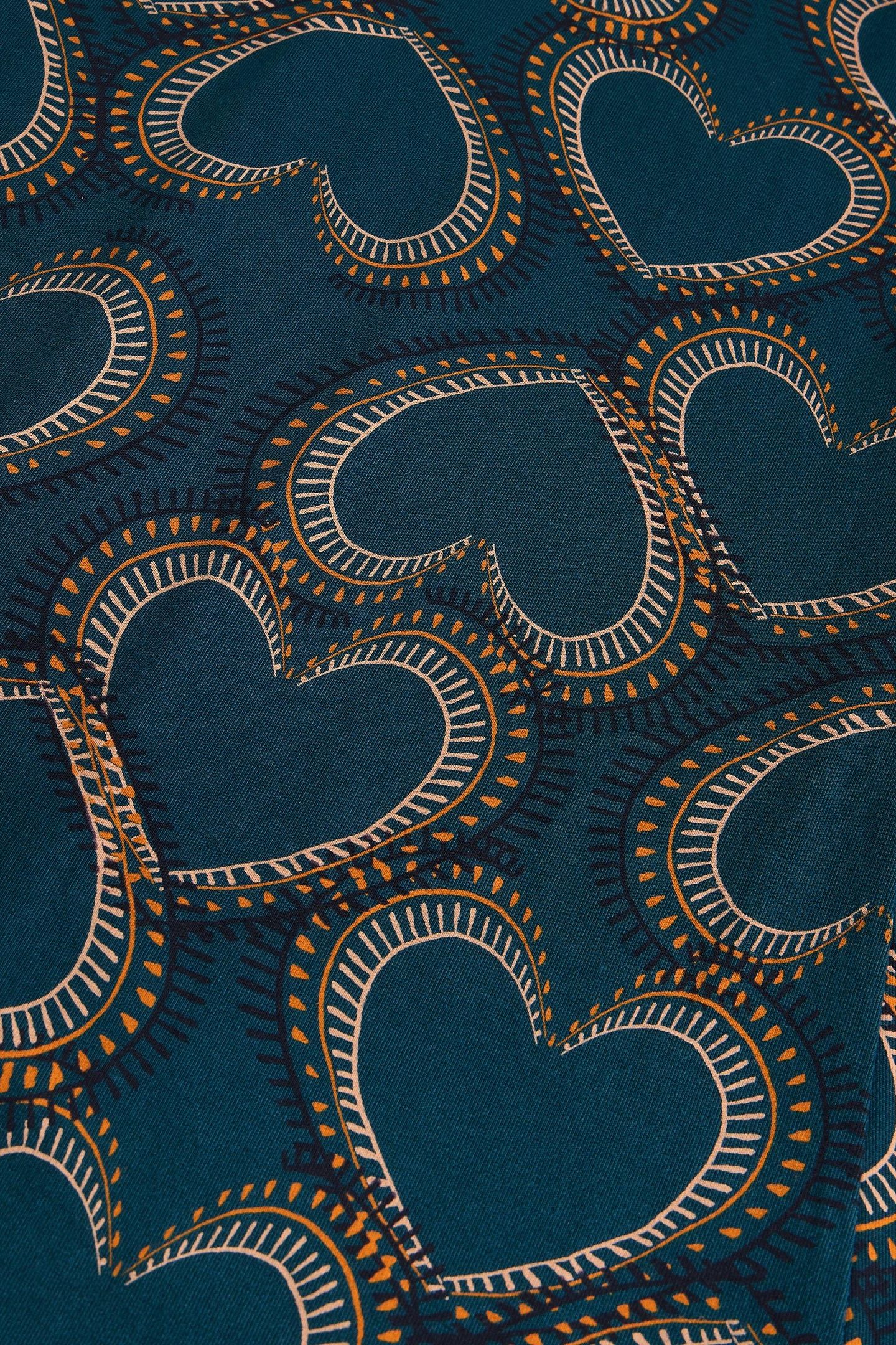 MADELINE JERSEY DRESS TEAL MULTI 4