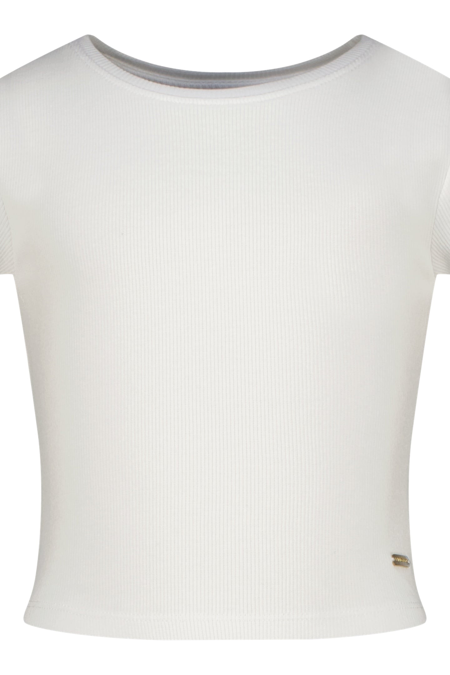 BASIC-CROP RIB TEE REAL WHITE 1