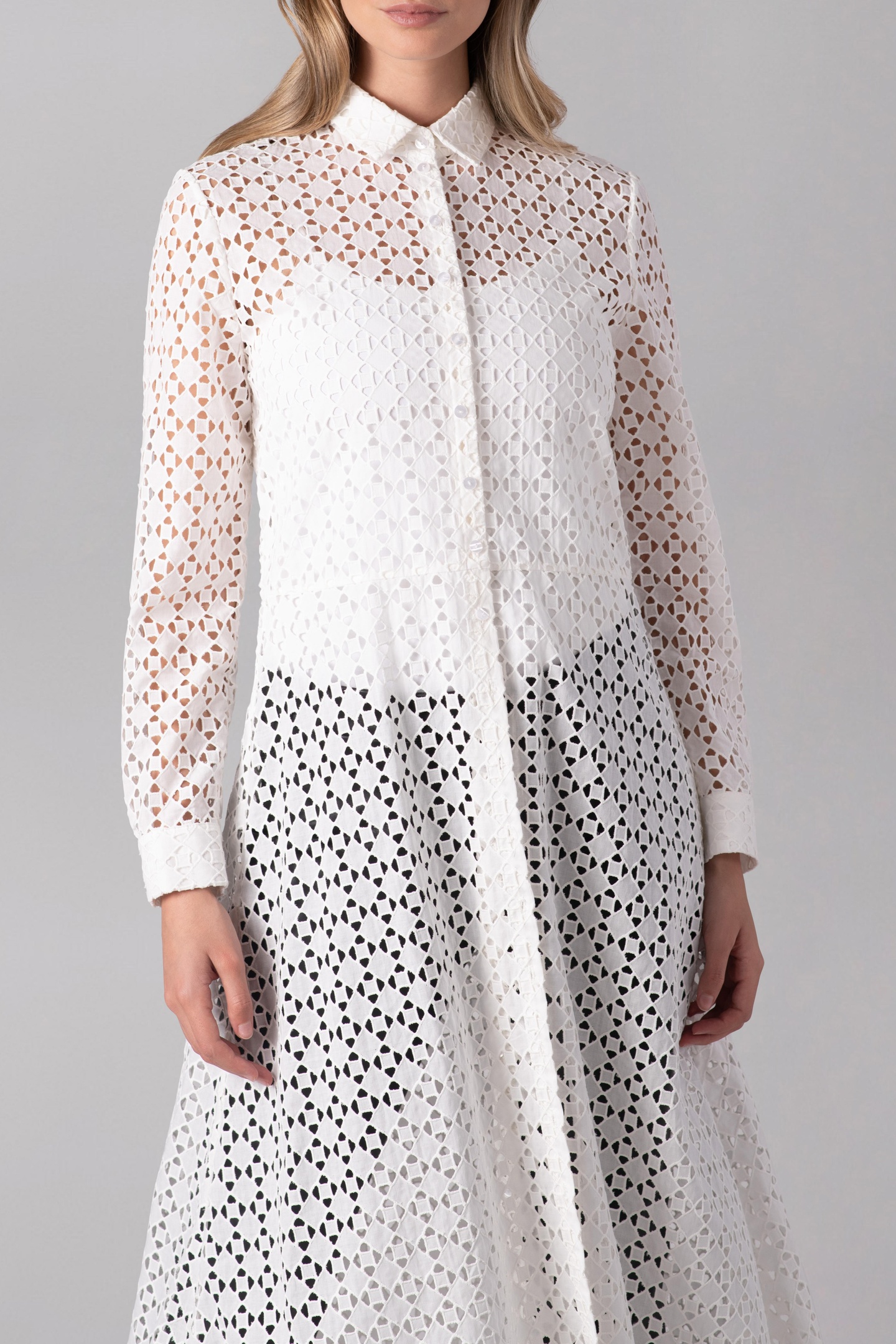 Anne Fontaine Cascais White Maat: 40 | Maxi Jurken Outlet | Dames | Wit