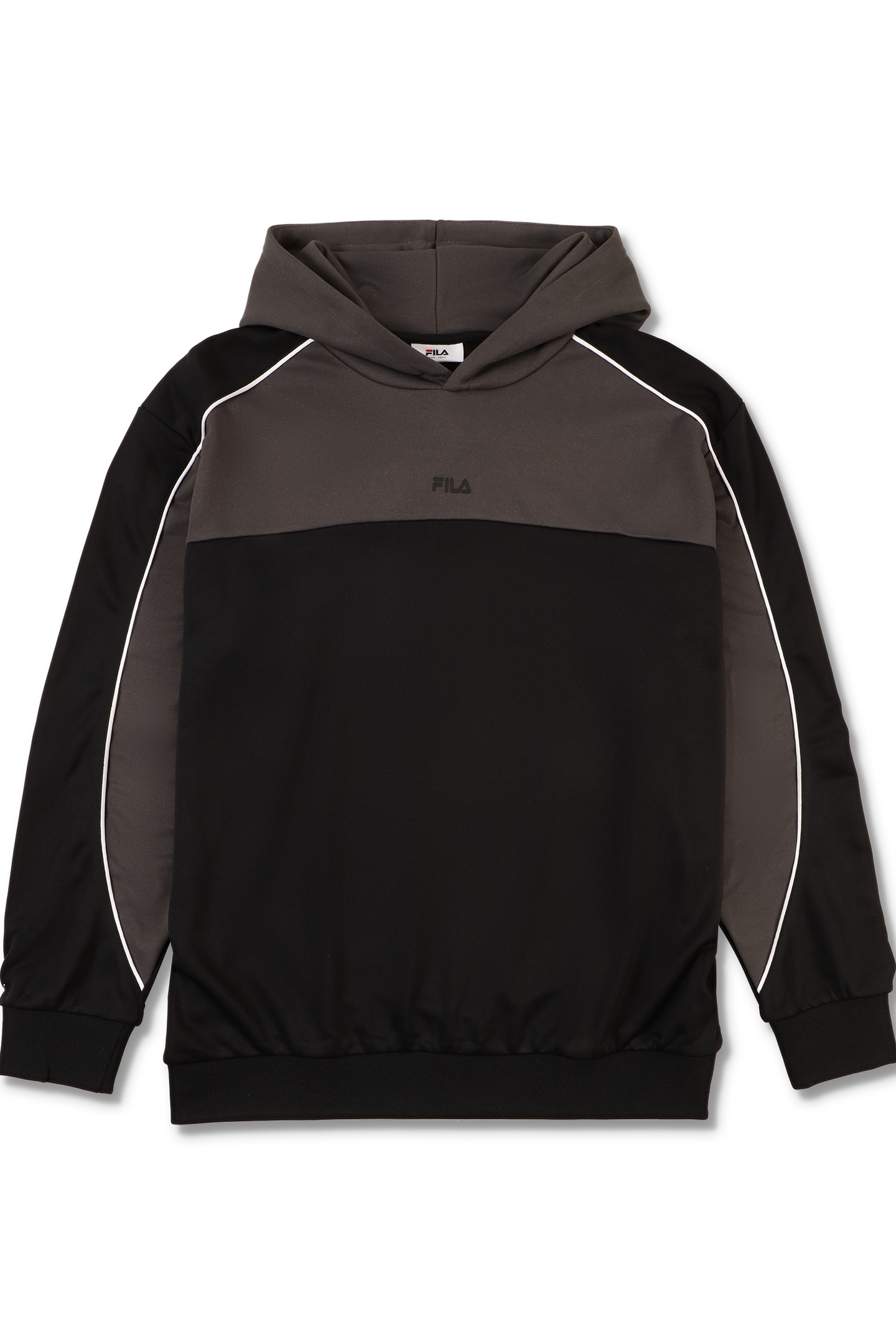 RIVOLI LOOSE BLOCKED HOODIE BLACK-DARK SHADOW 5