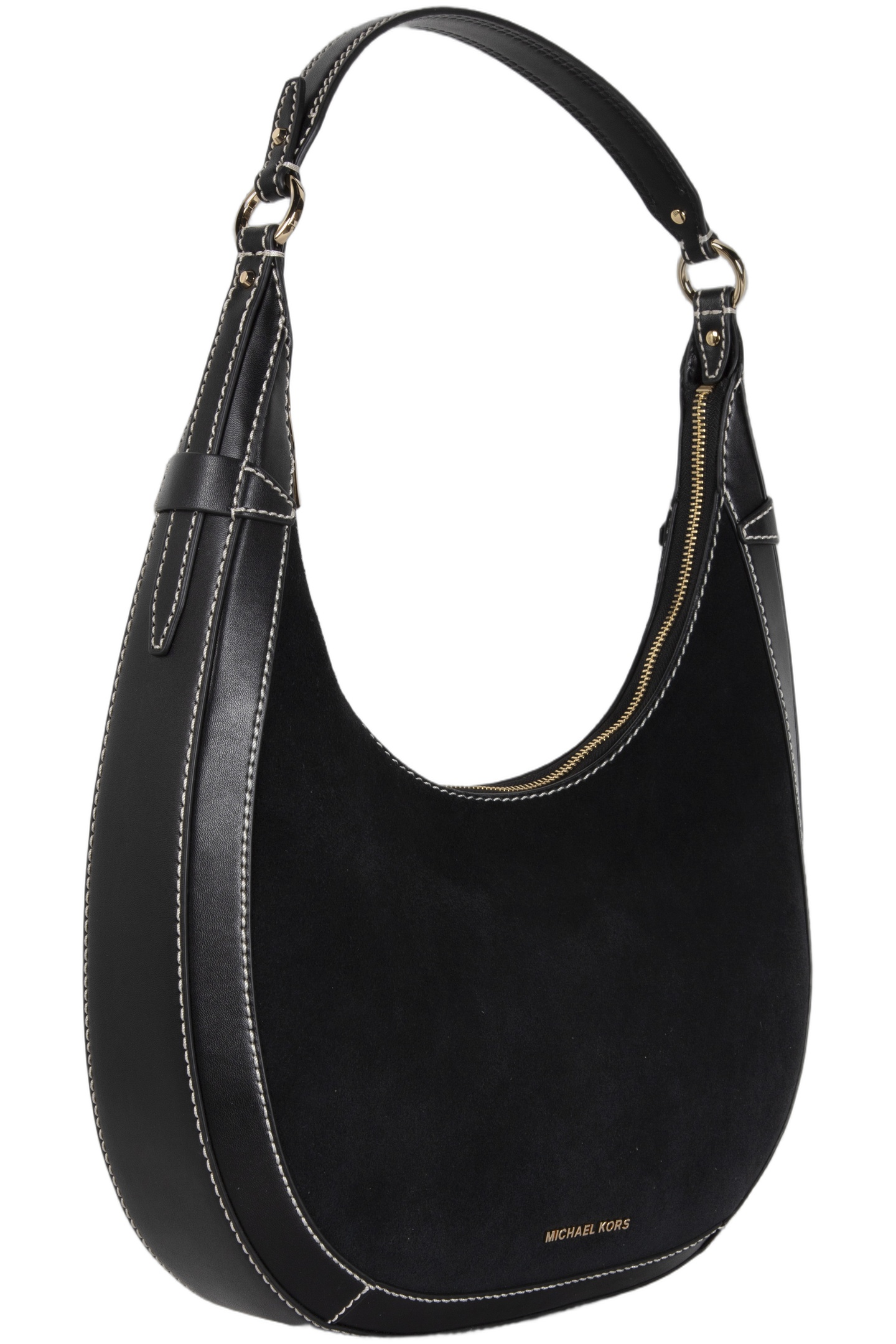 LARGE CRESCENT HOBO SHOULDER BAG BLACK 3