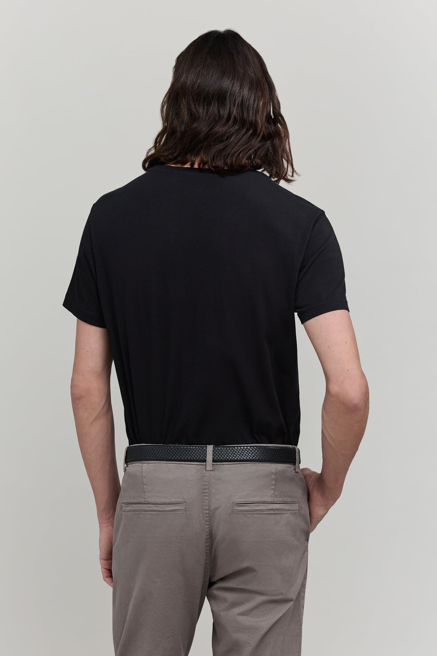 BLACK ORGANIC COTTON T-SHIRT WITH EMBROIDERED SKULL 3