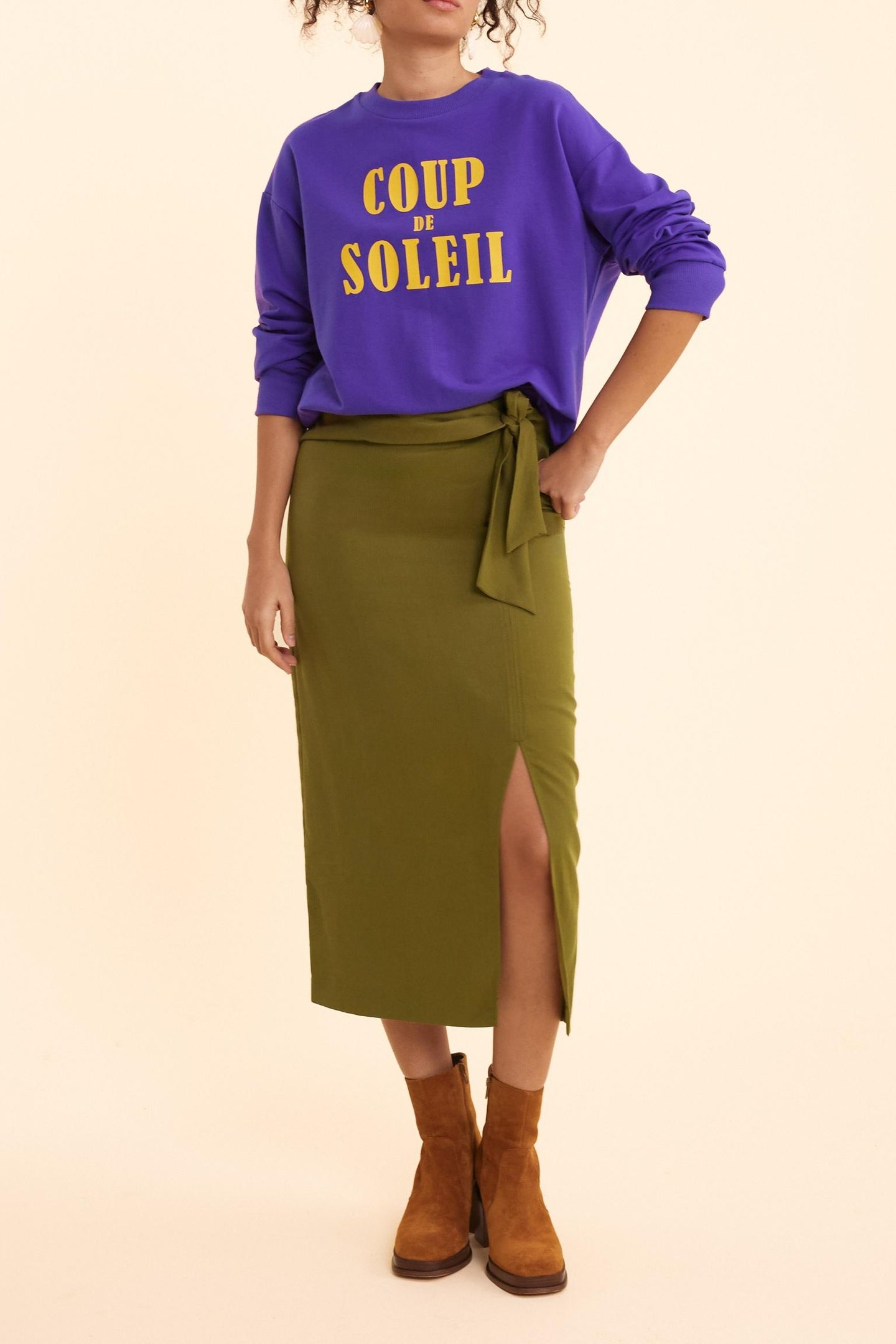 PURPLE MESSAGE SWEATSHIRT INK 2