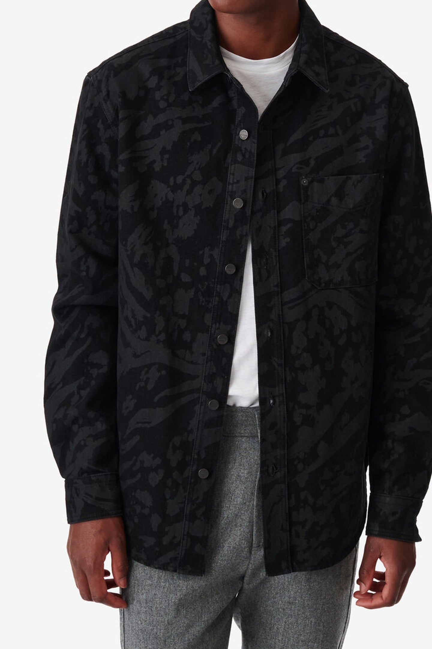 KOPINO SHIRT BLACK/BLACK LEOPARD 1