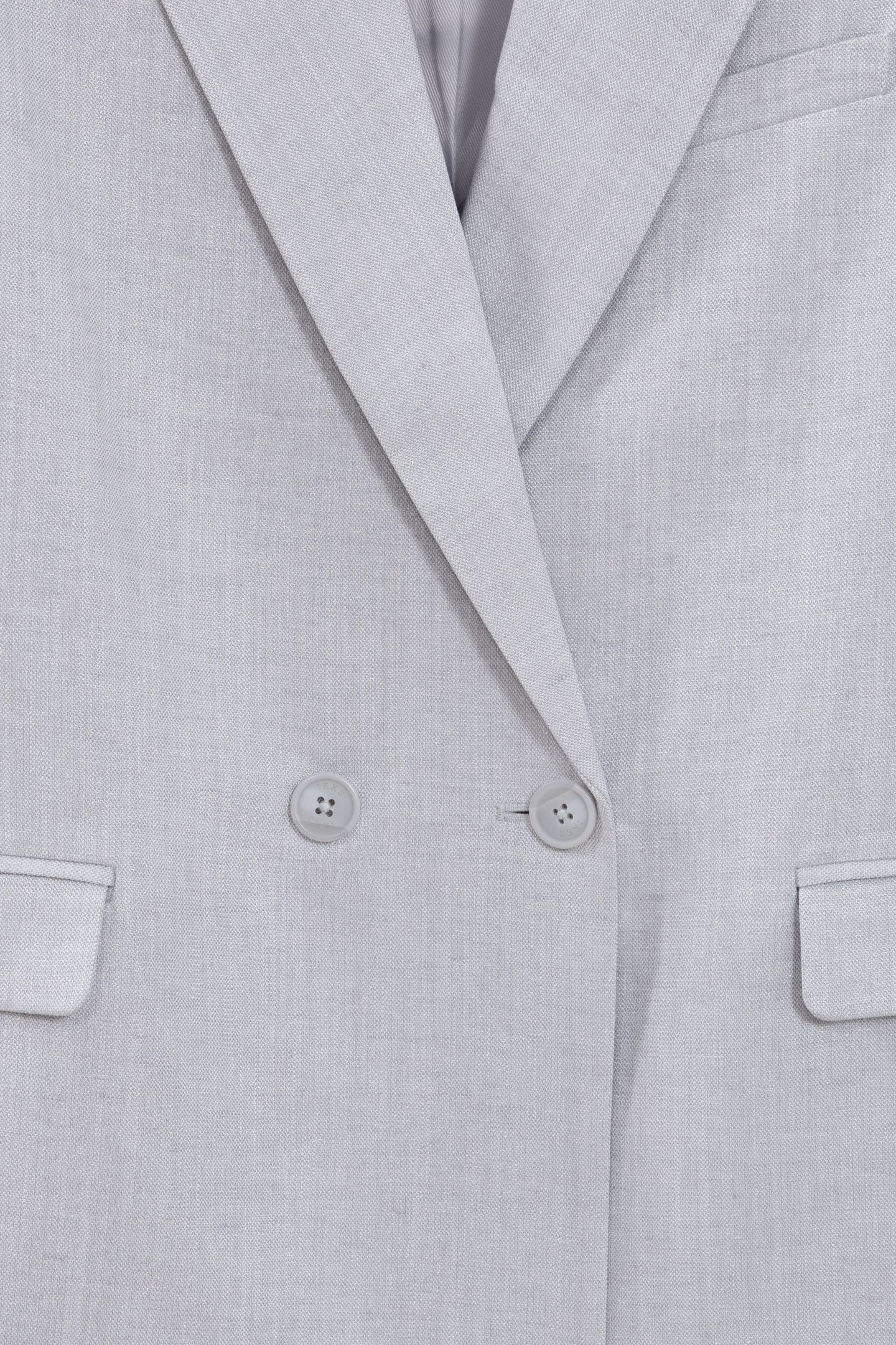 GREY SEQUINED DOUBLE-BREASTED SUIT JACKET 7