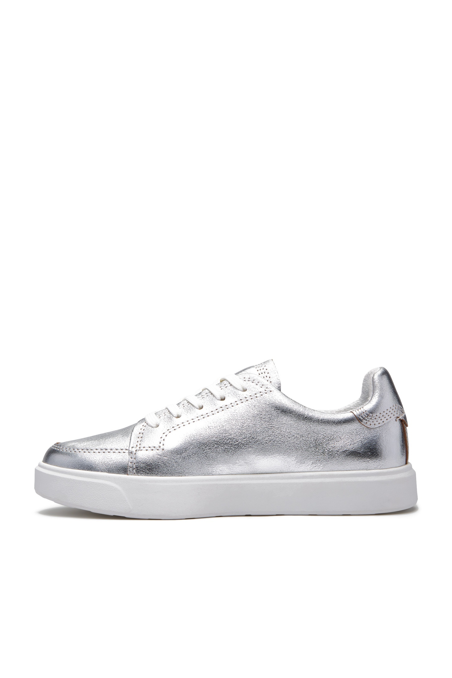 EMERSON STREET LOW LACE UP SNEAKER SILVER METALLIC 2