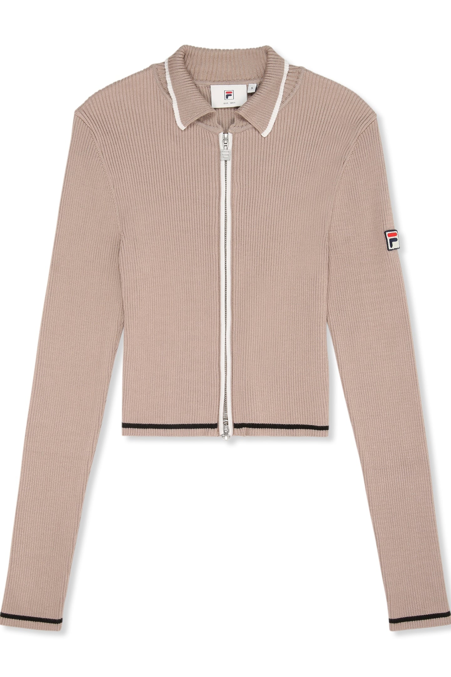 SIMONTE SLIM FULL-ZIP KNIT CARDIGAN TAUPE GRAY 5