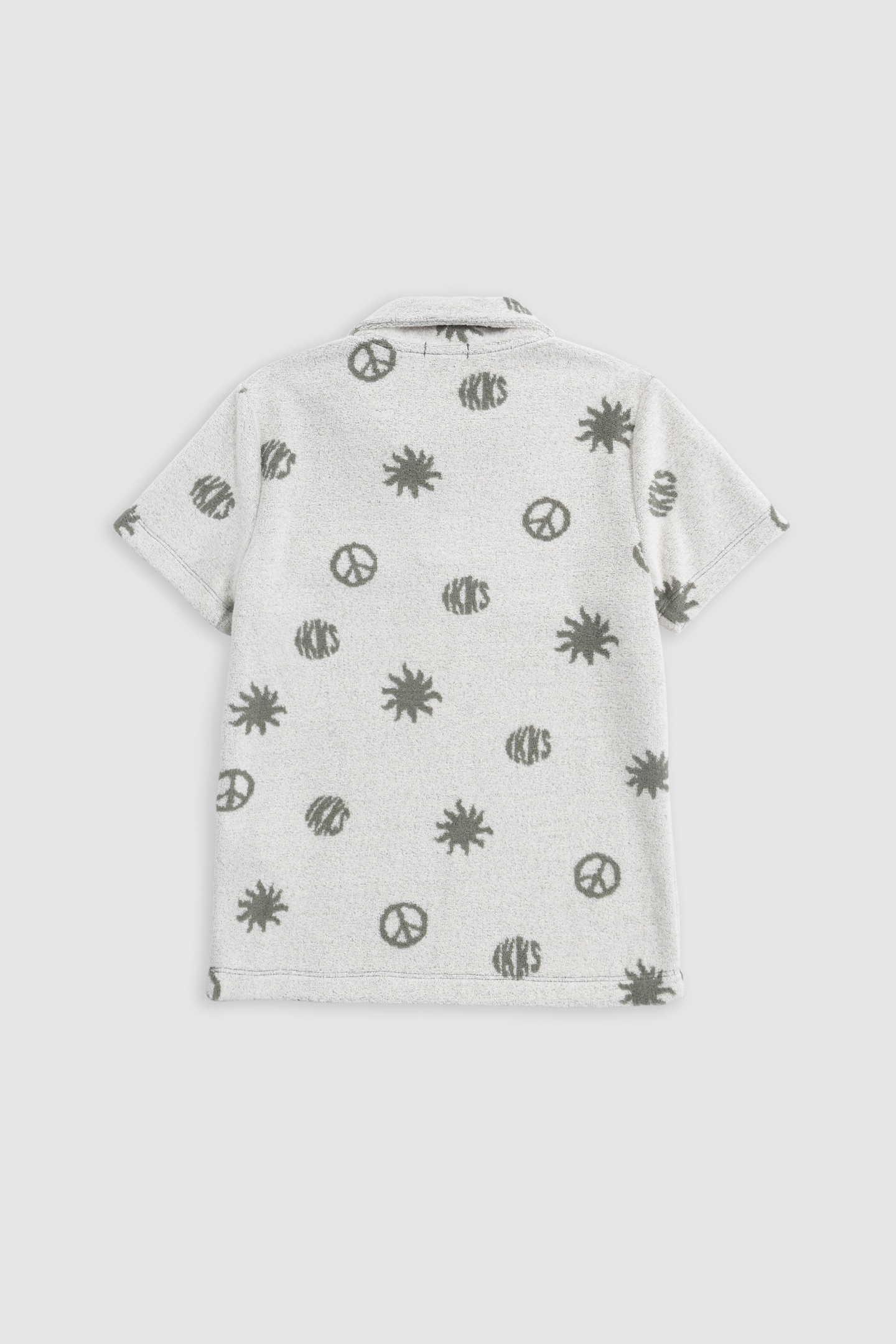 PEACE AND LOVE KHAKI TERRY POLO SHIRT 2