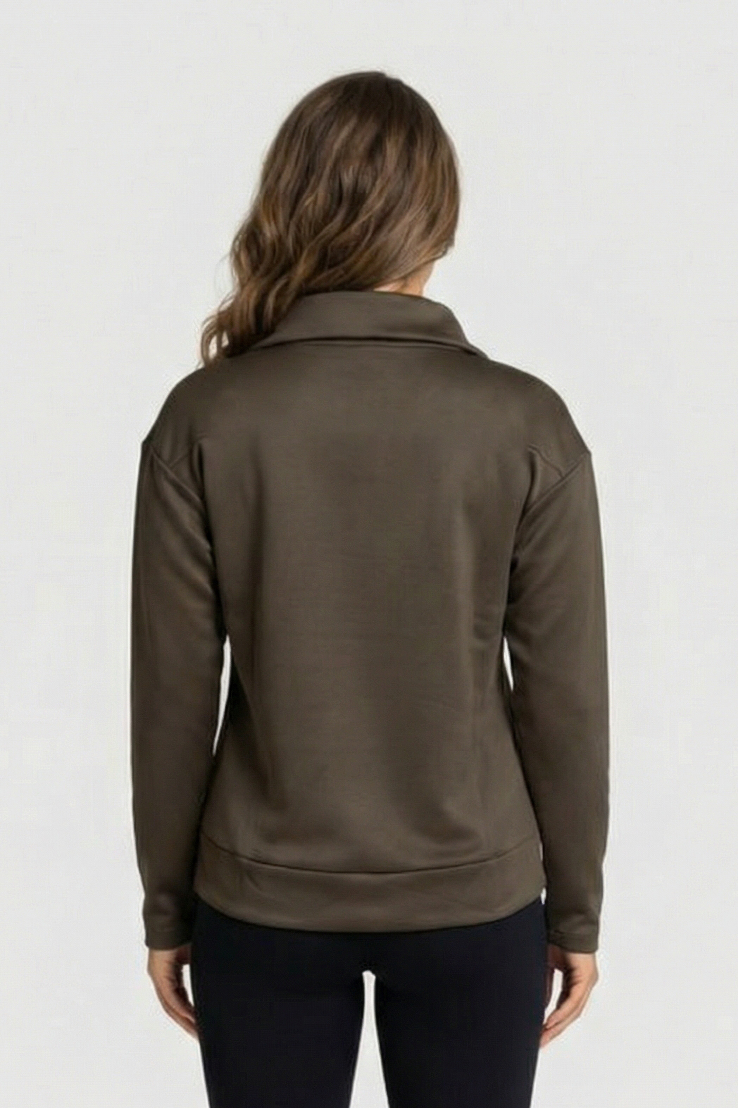 W L/S SPACER HALZ ZIP OLIVE GREEN 2