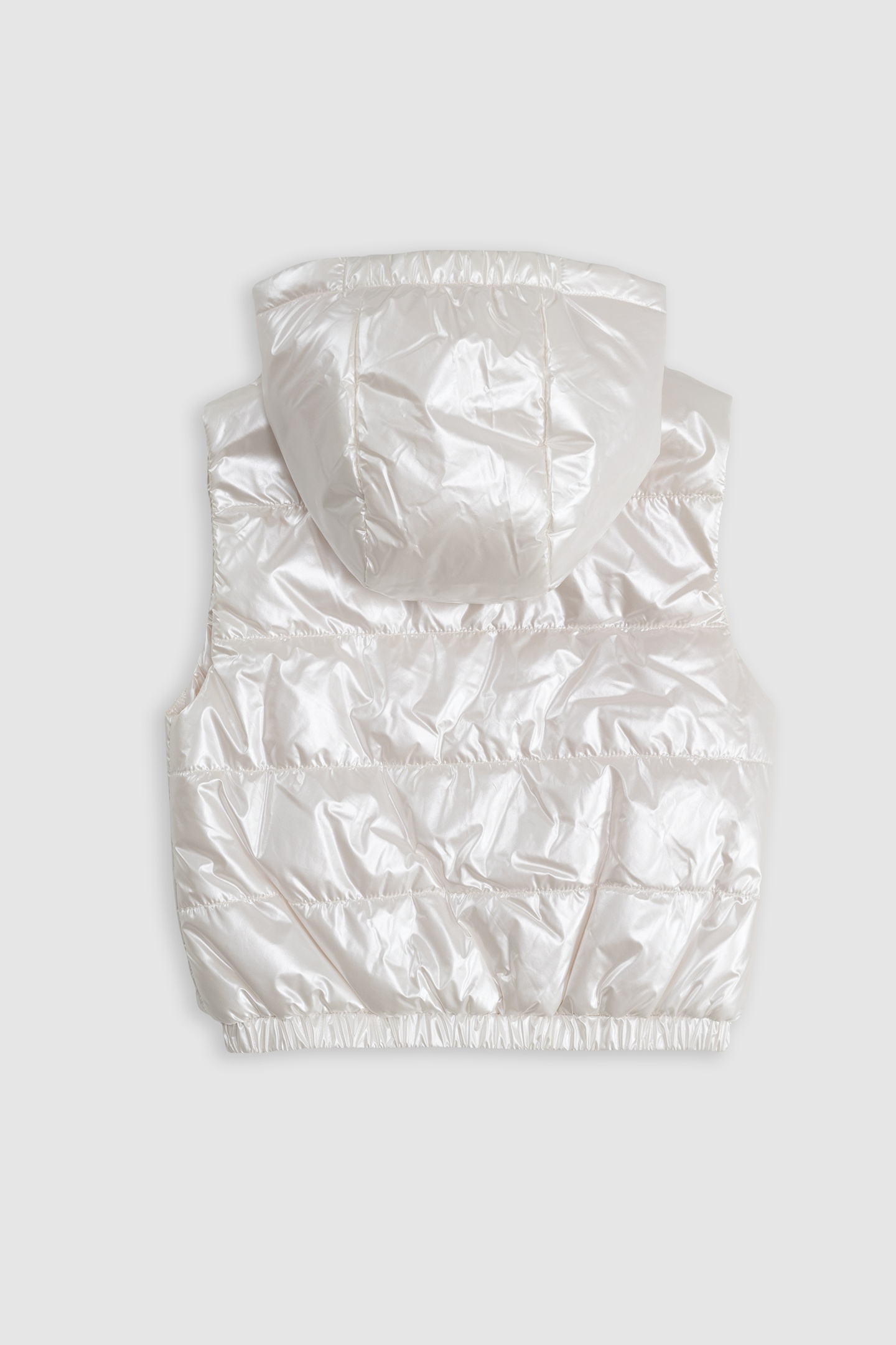 RECYCLED PADDED JACKET IN ECRU WITH HEART 2