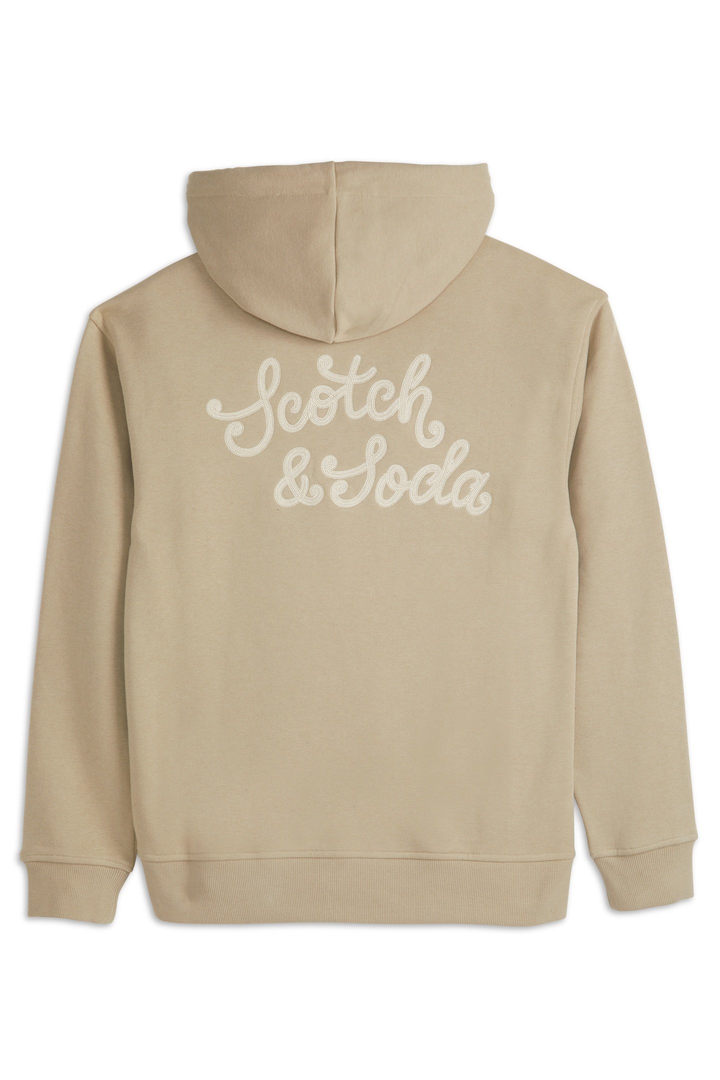 RELAXED FIT FLEECE GRAPHIC HOODIE TAUPE 3