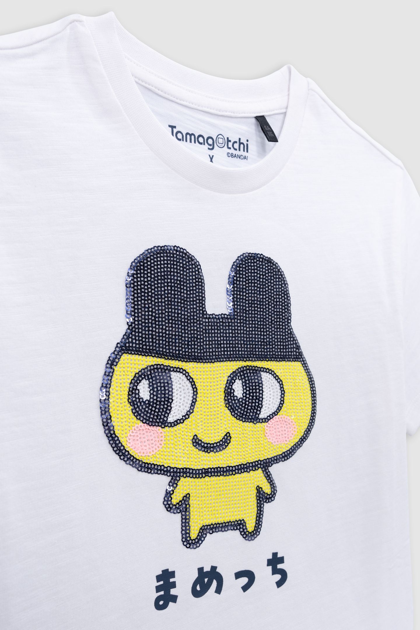 WHITE ORGANIC T-SHIRT WITH SEQUINS TAMAGOTCHI X IKKS 2