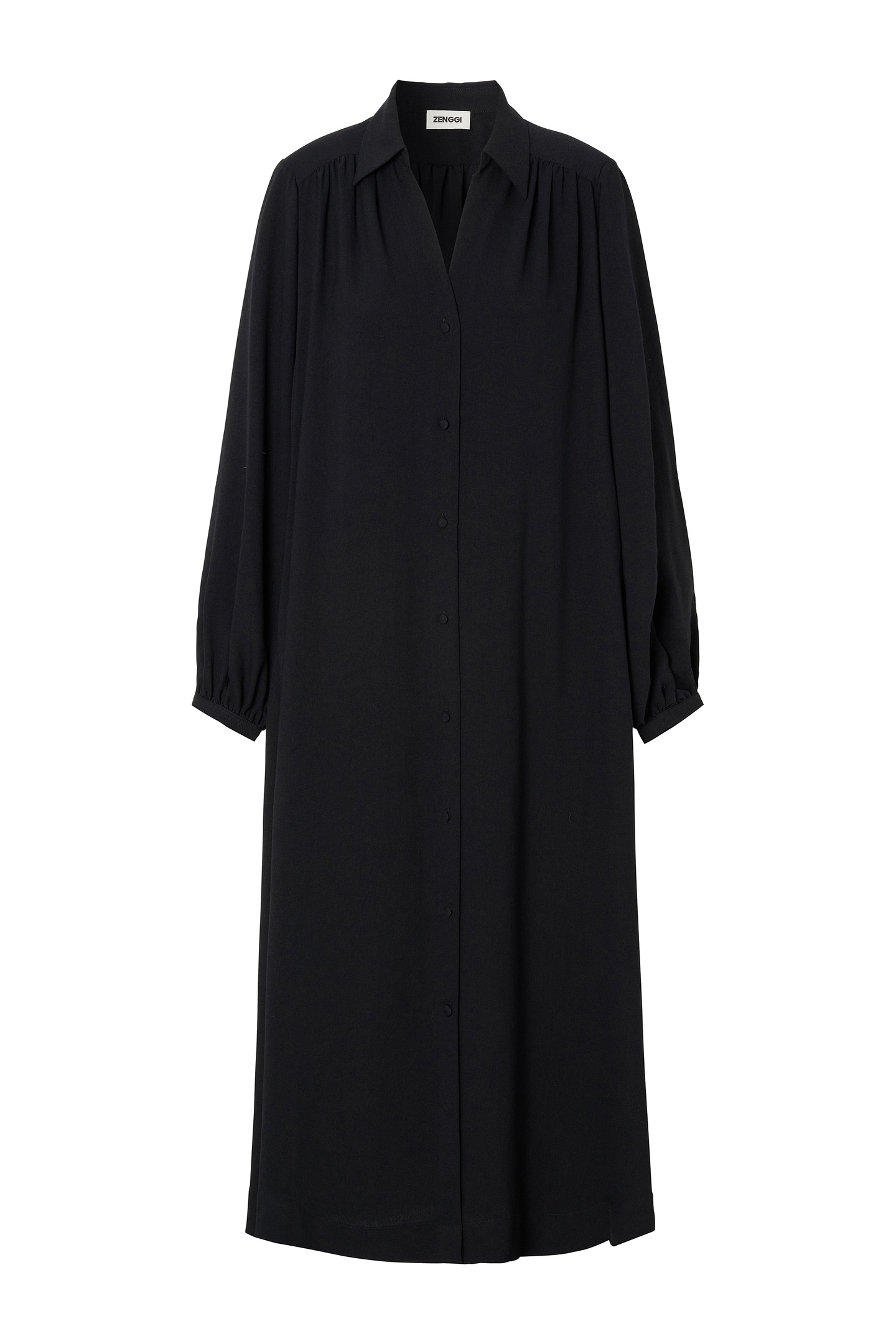 RELAXED LONG DRESS BLACK 4
