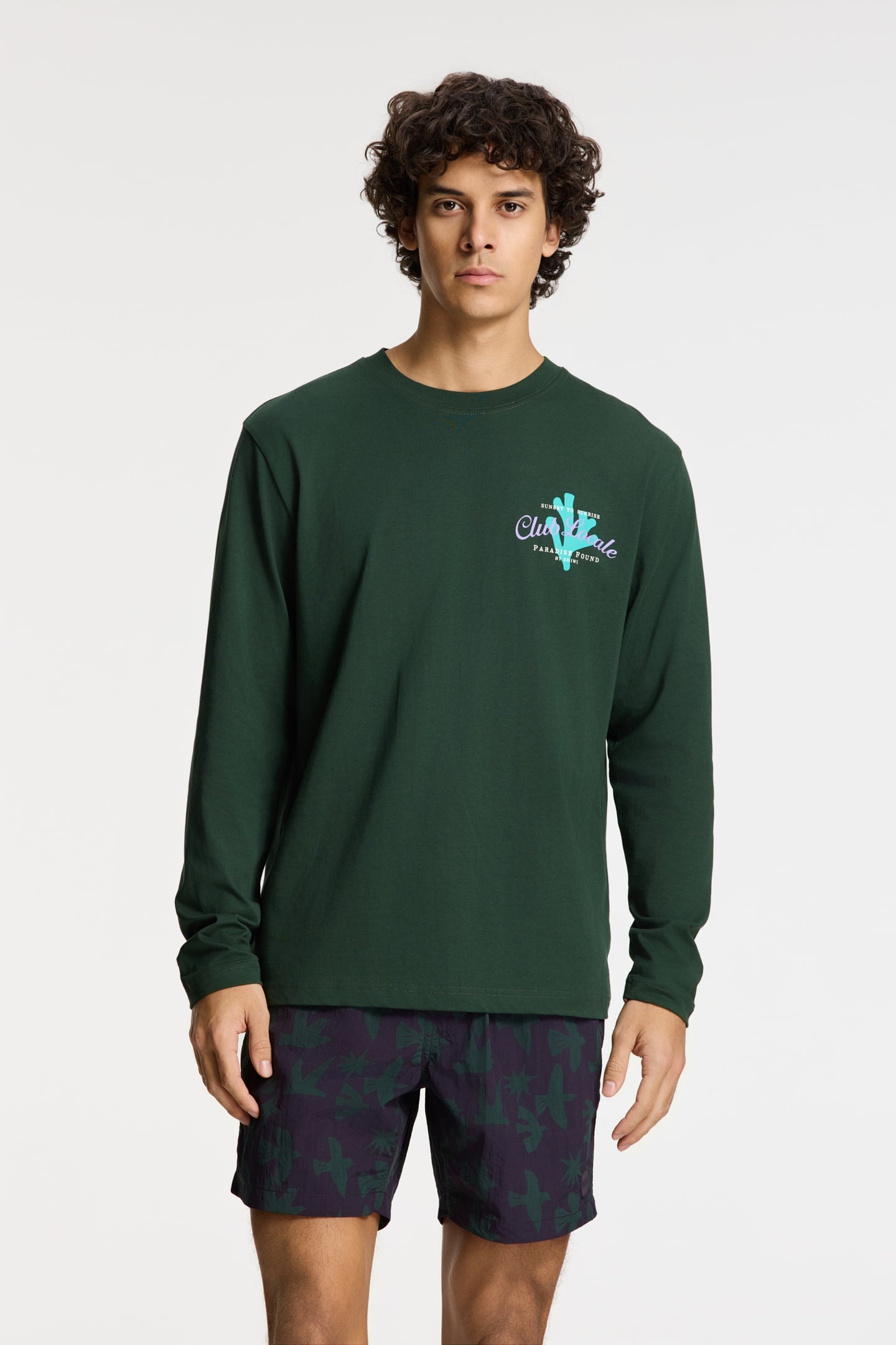 JUDE REGULAR LONGSLEEVE PARADISE GREEN LEAF 1