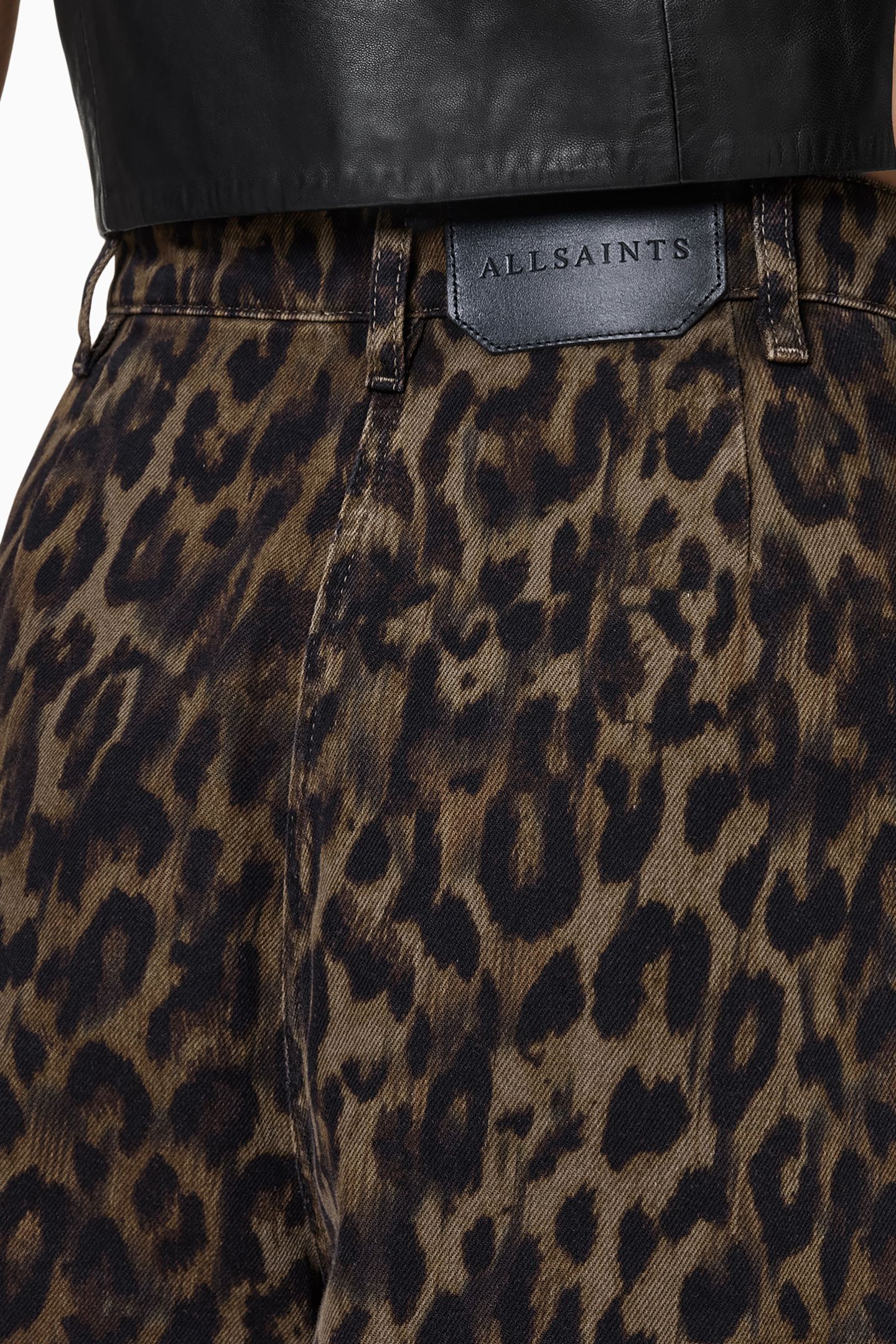 BECCA DENIM TROUSER LEOPARD BROWN 9
