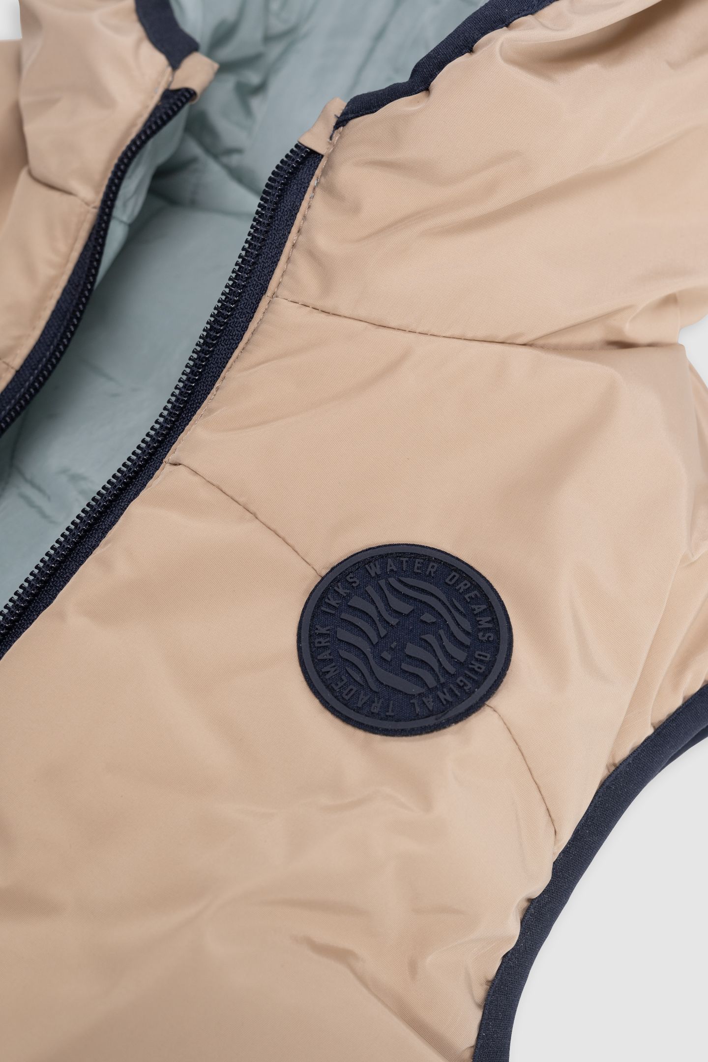 BEIGE AND WATER GREEN REVERSIBLE PADDED JACKET 10