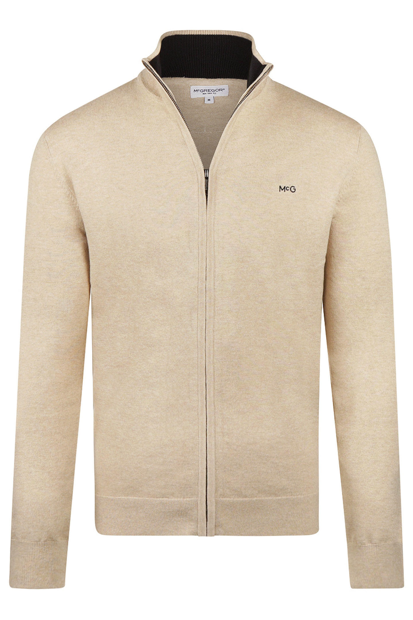 ZIP THRU CARDIGAN SAND 1