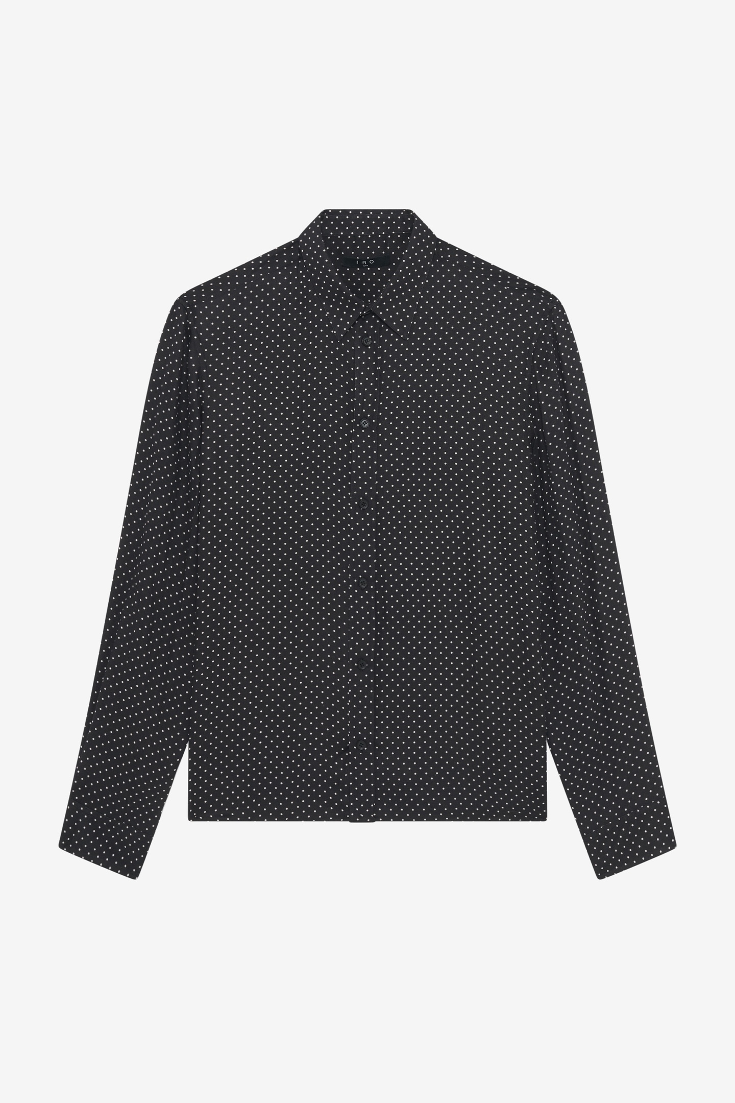 LOMMI SHIRT BLACK/OFFWHITE SMALL DOTS 5
