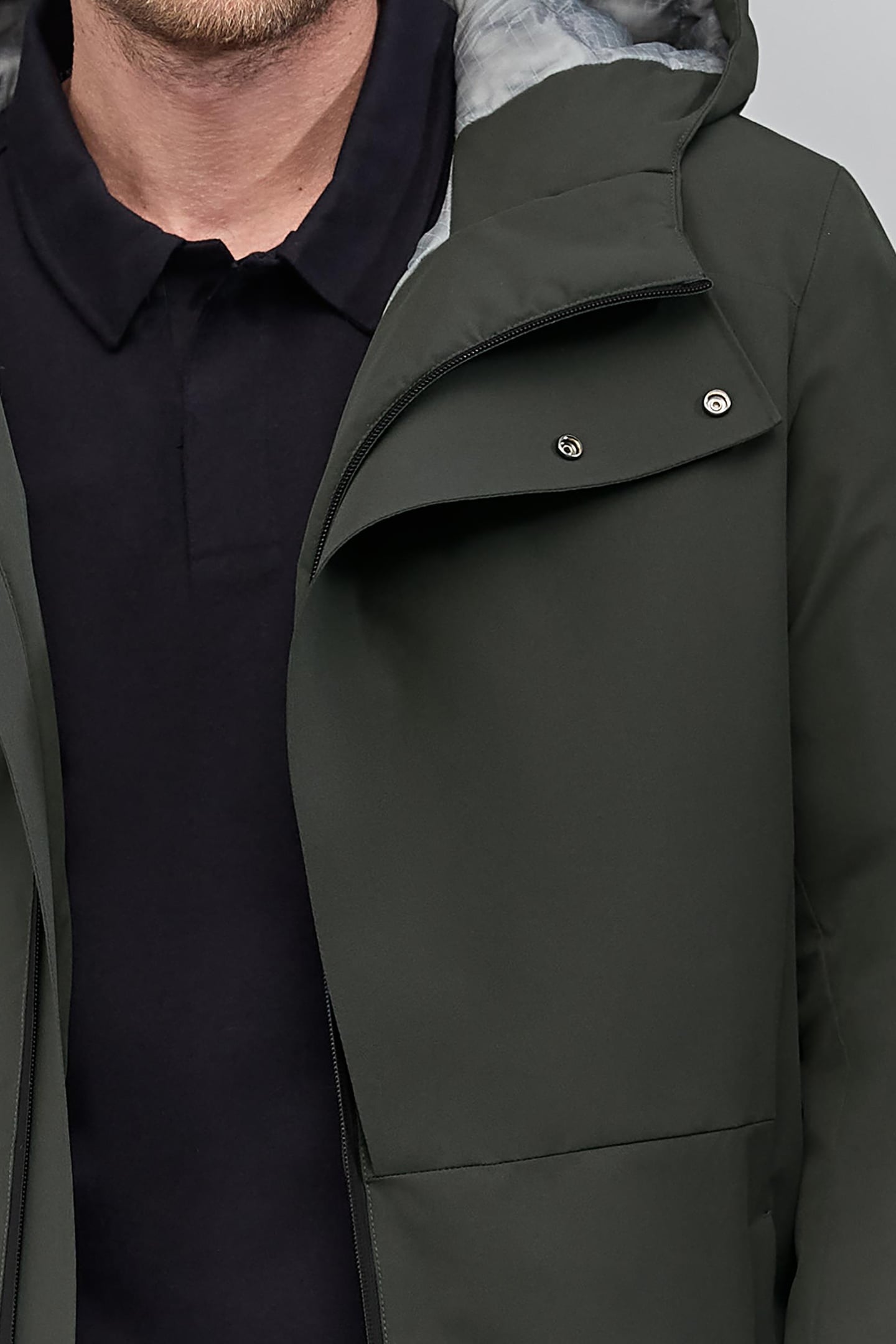 PARKA DARK GREEN INTERIOR MARBLE PRINT WATERPROOF HOMME 7