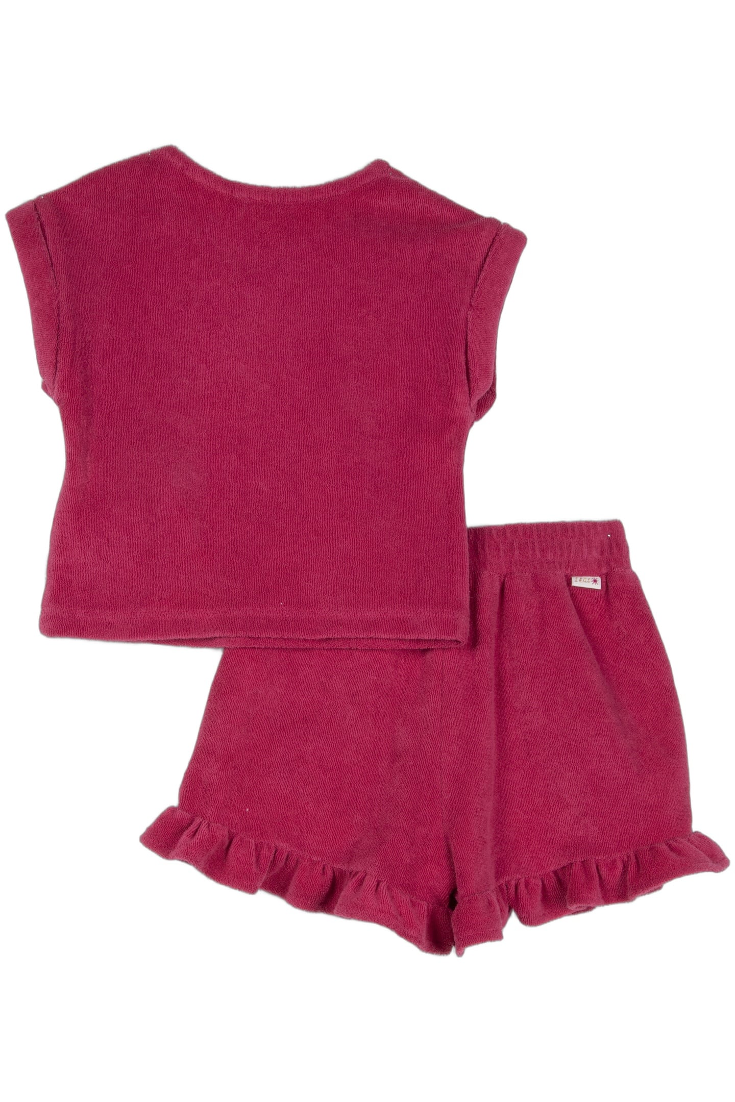 PINK TERRYCLOTH SHORTS AND T-SHIRT SET 2
