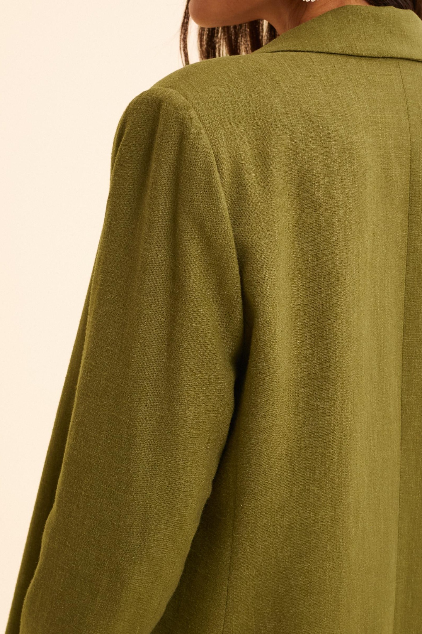 KHAKI LINEN BLEND SUIT JACKET KHAKI 8