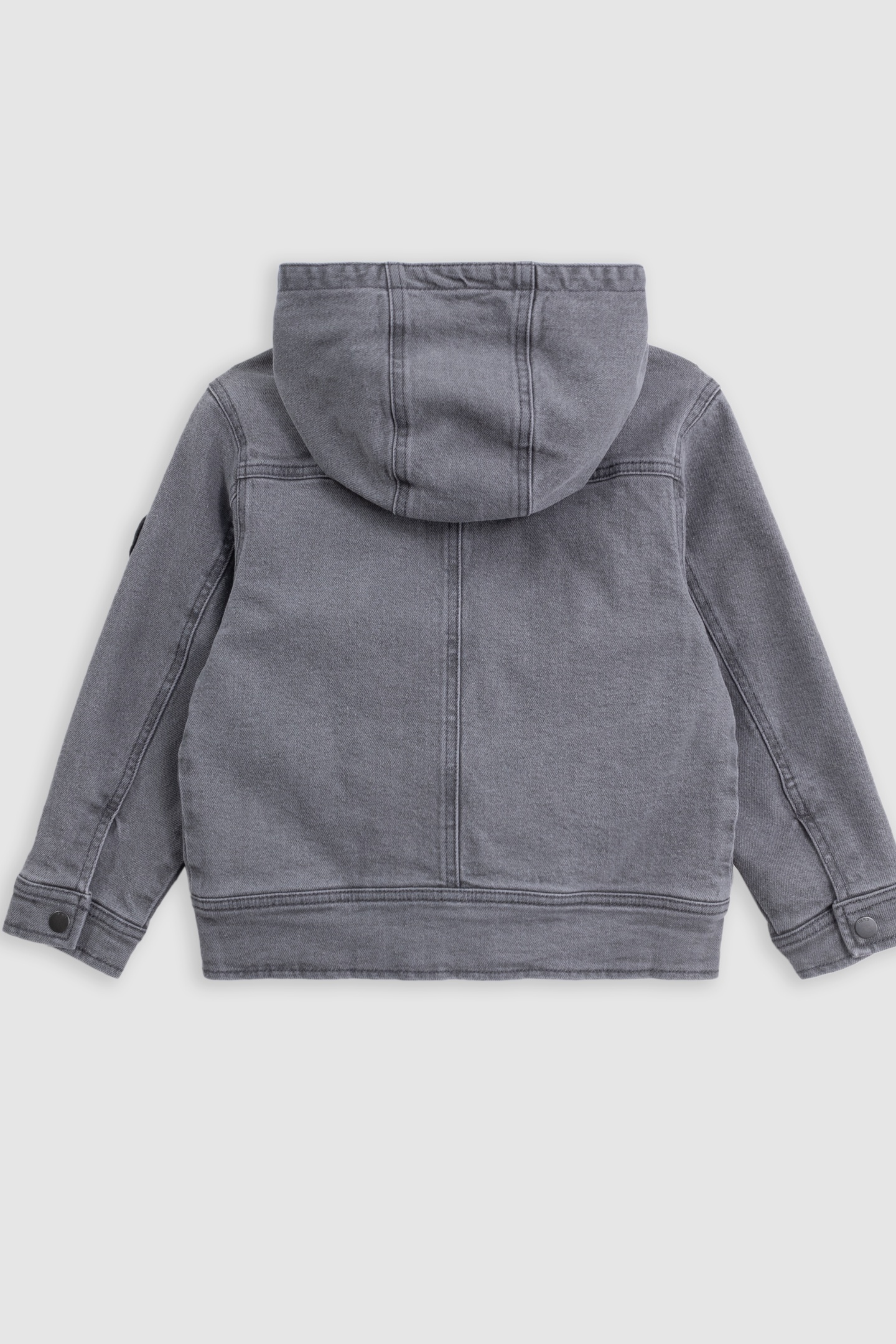 GREY DENIM JACKET WITH HOOD 2