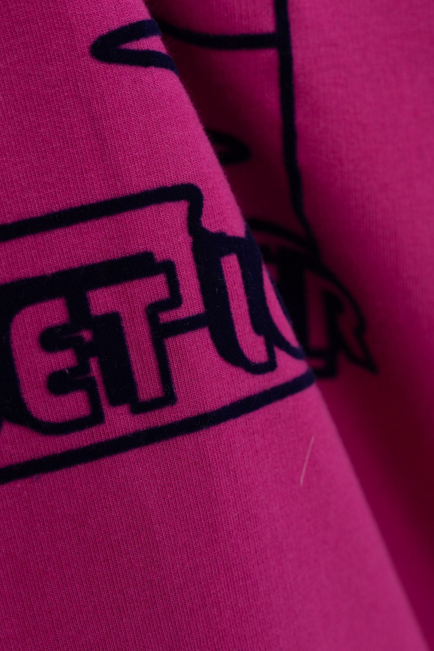 PINK FLOCKED VELOUR SUNSET SWEATSHIRT VIOLINE 8