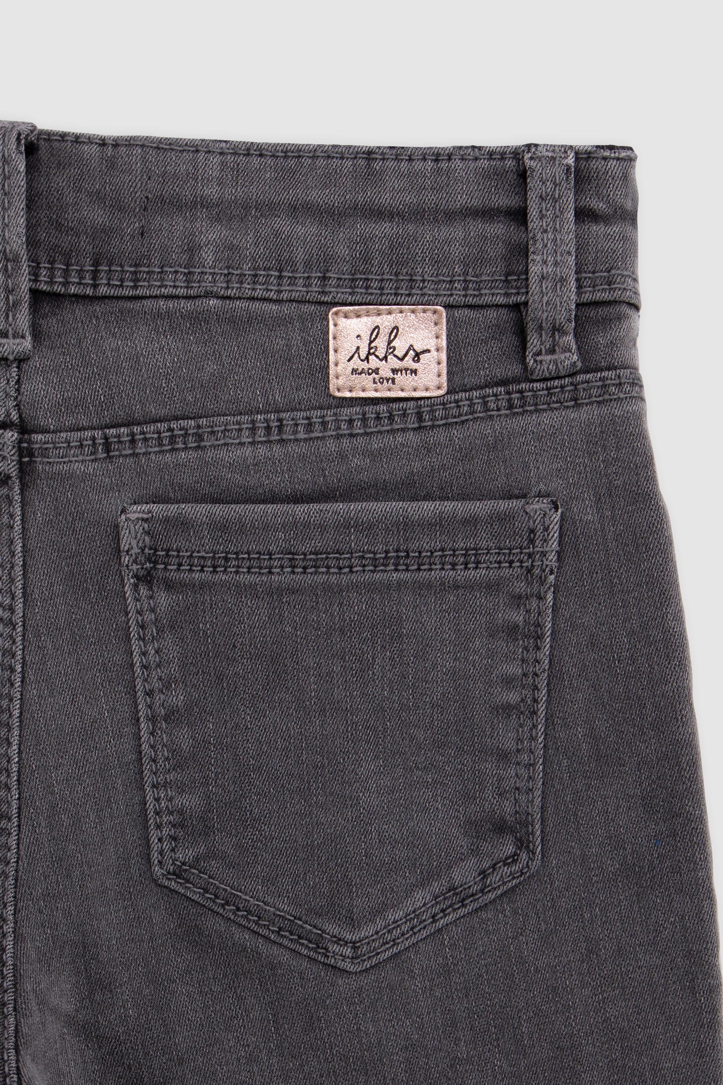 STRAIGHT GREY JEANS WITH GIRL'S EMBROIDERY 8