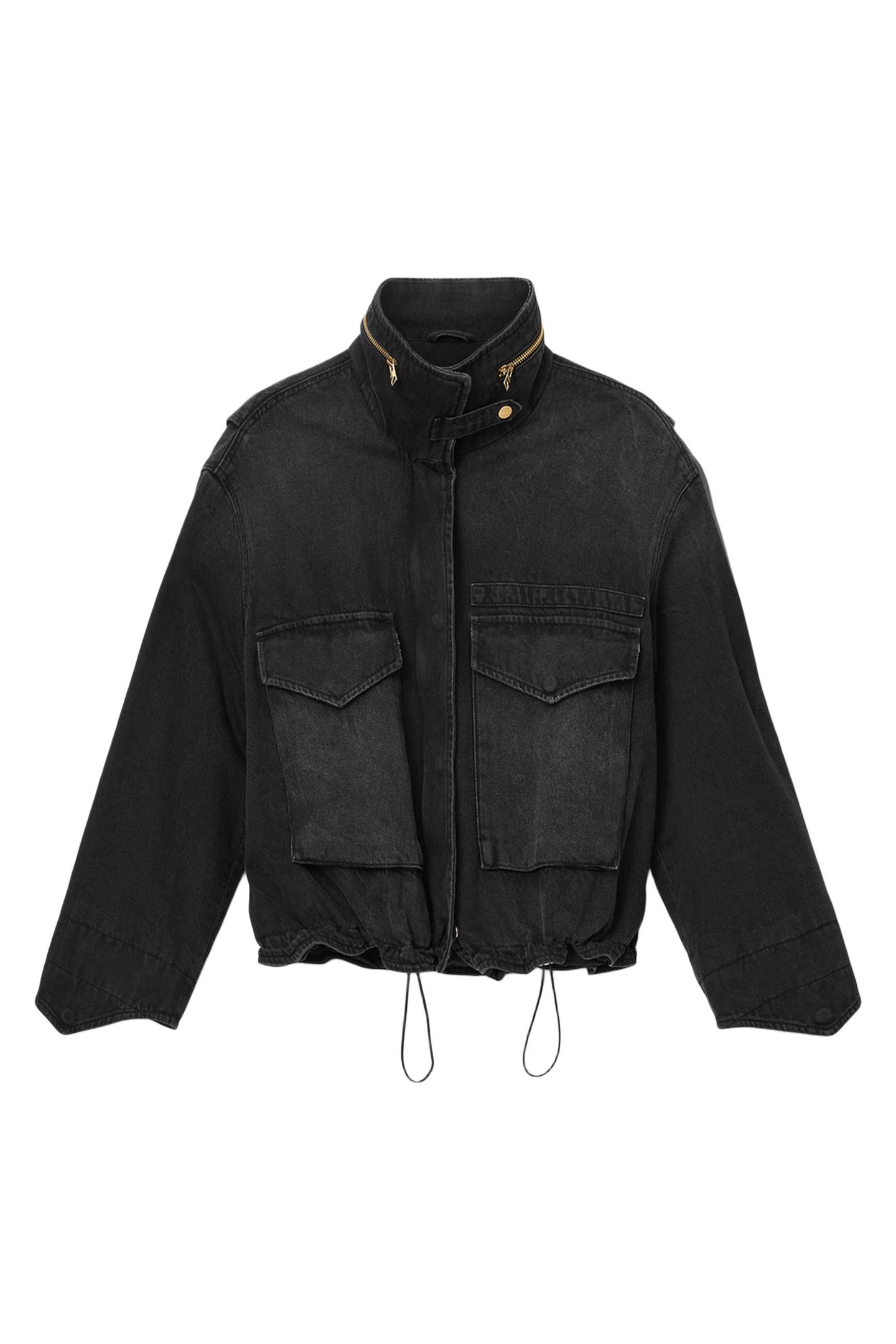 CLAY ZIP JACKET WASHED BLACK 5