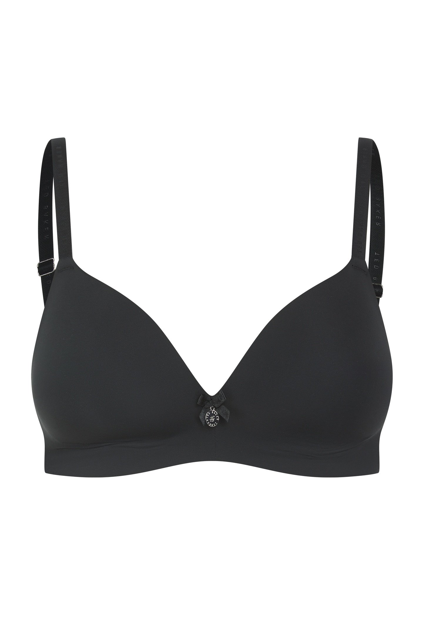 FABEL 2 PK DITSY ROSE PRINT WIRELESS SHAPIING BRA JET BLACK  4